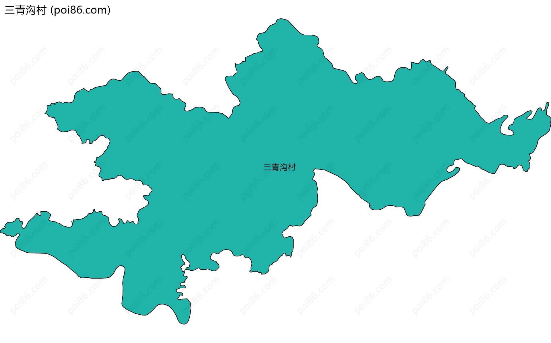 三青沟村边界地图