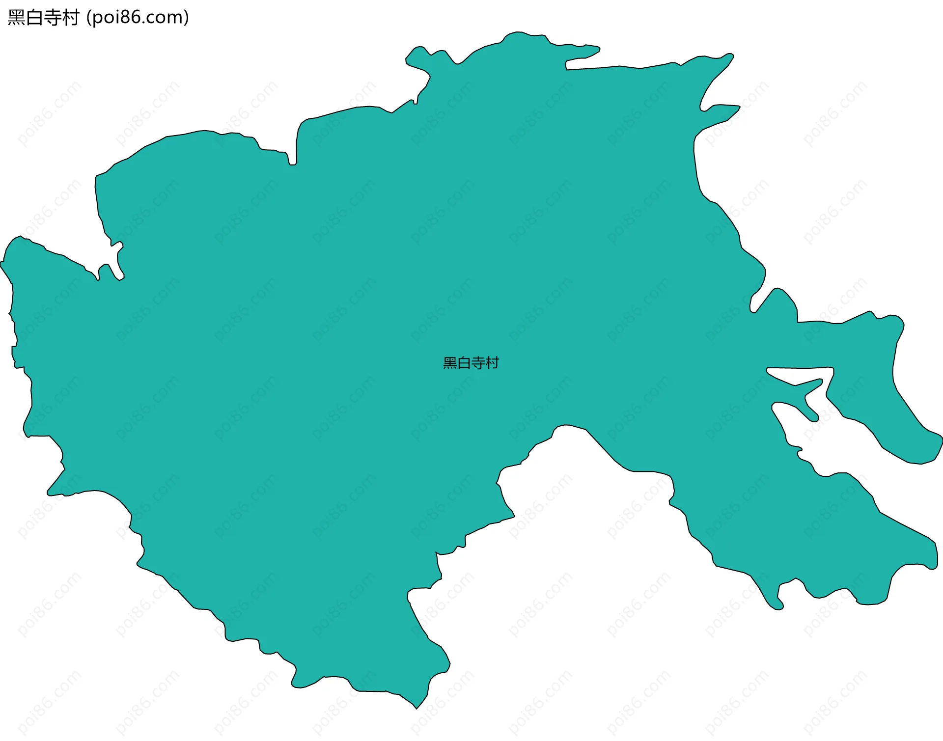 黑白寺村边界地图