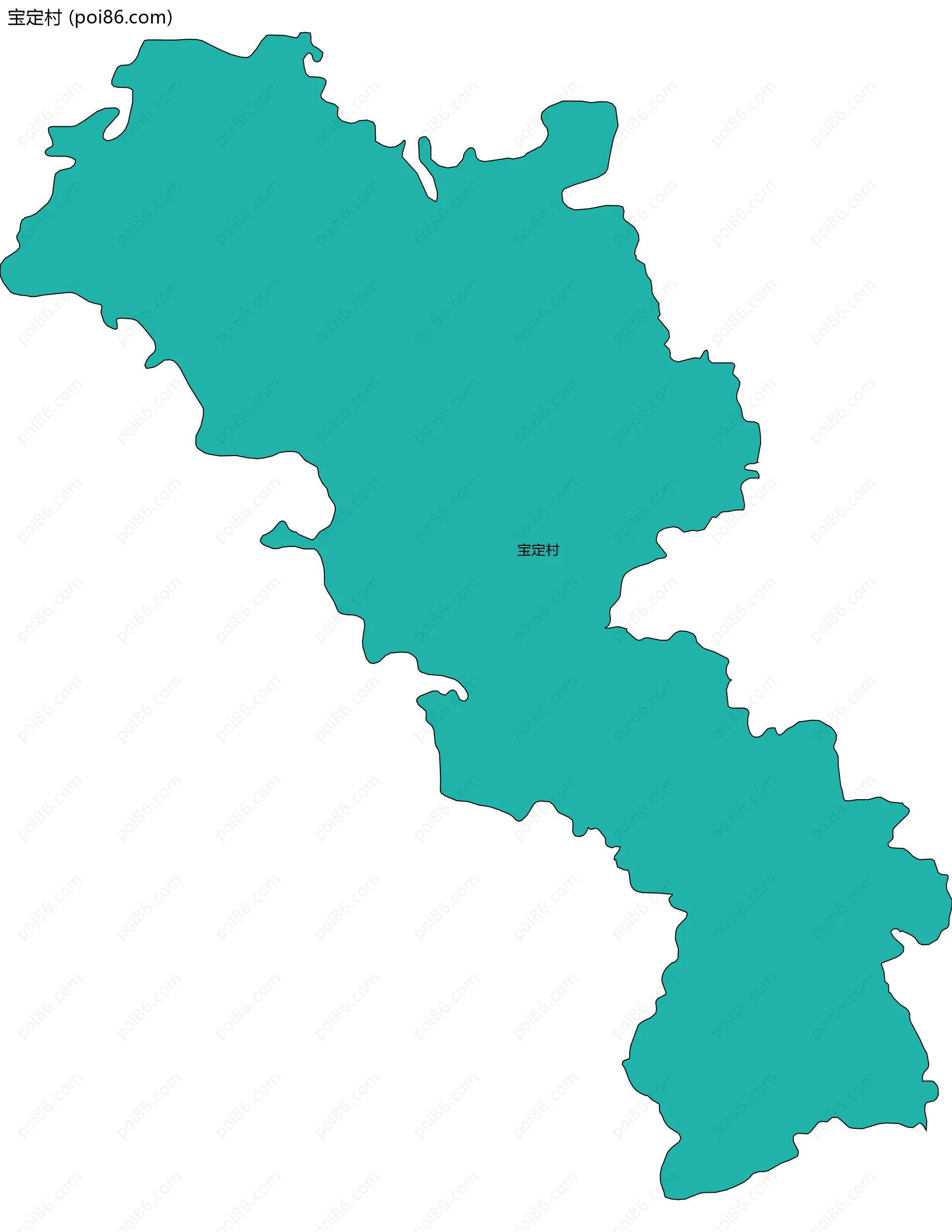 宝定村边界地图