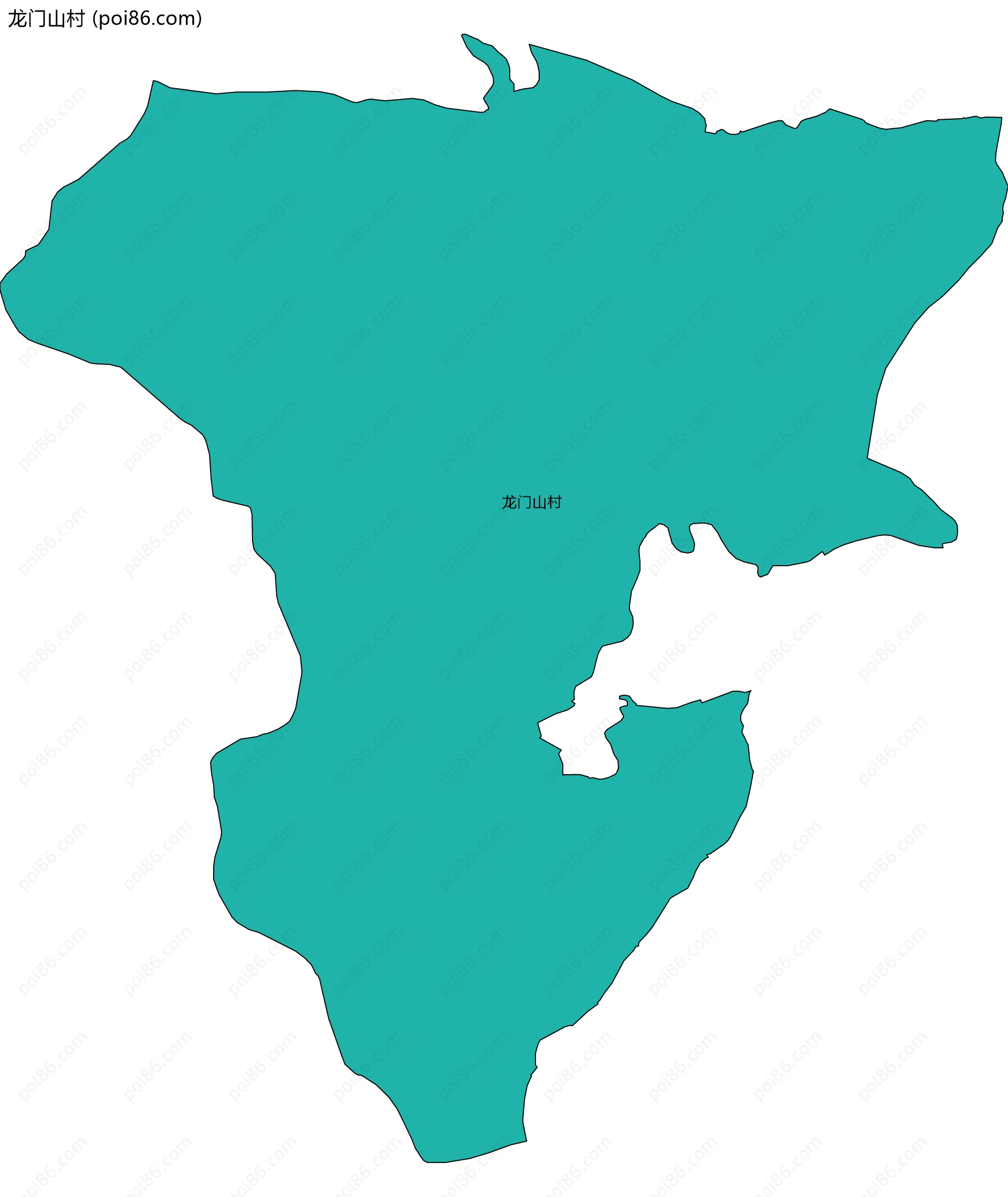 龙门山村边界地图