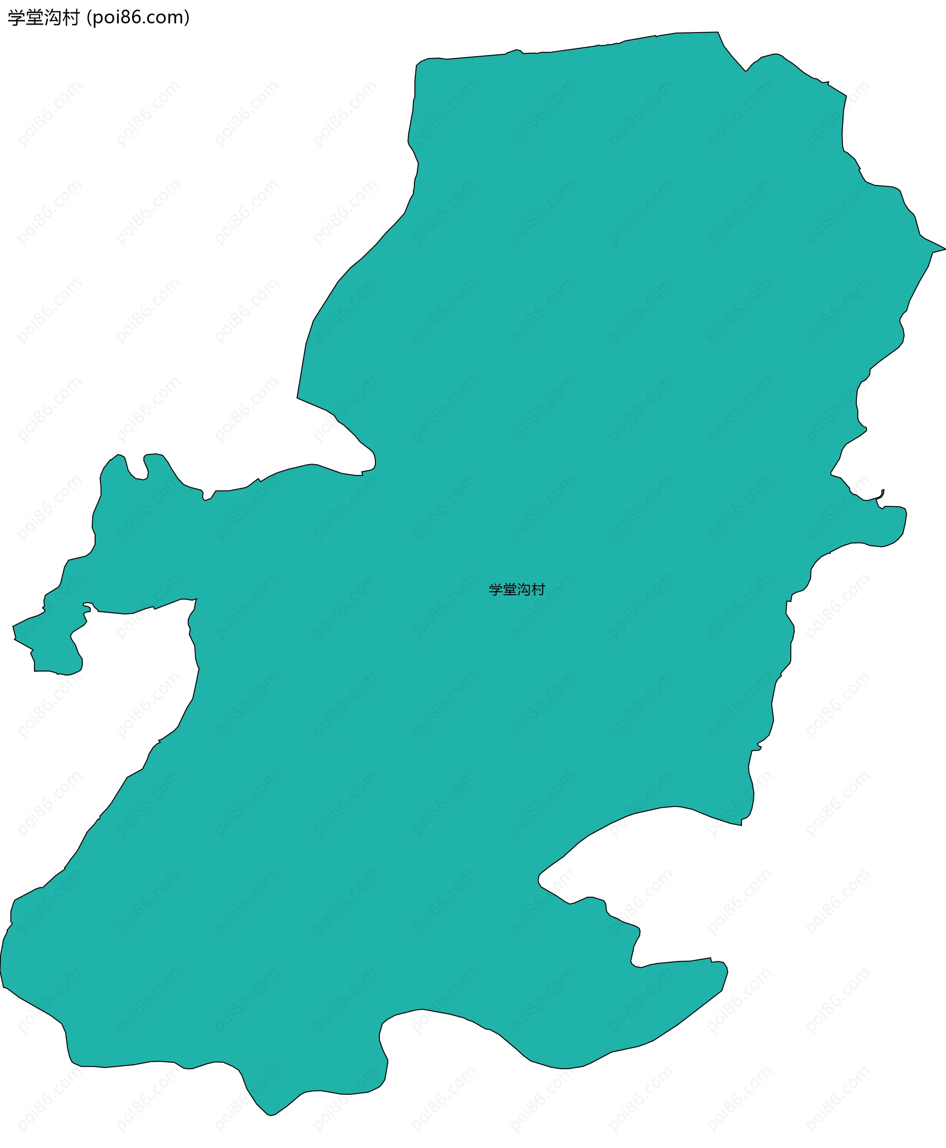 学堂沟村边界地图