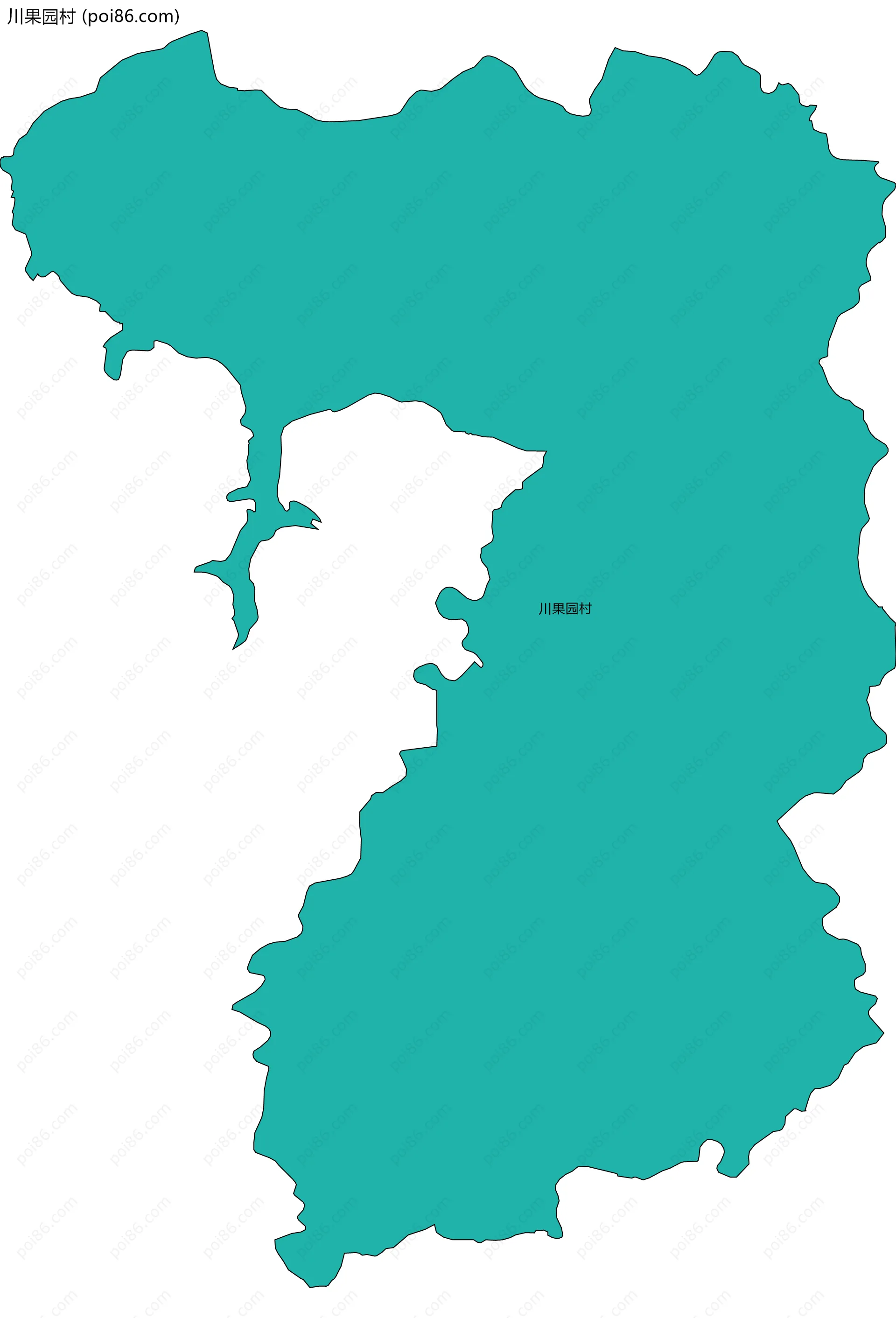 川果园村边界地图