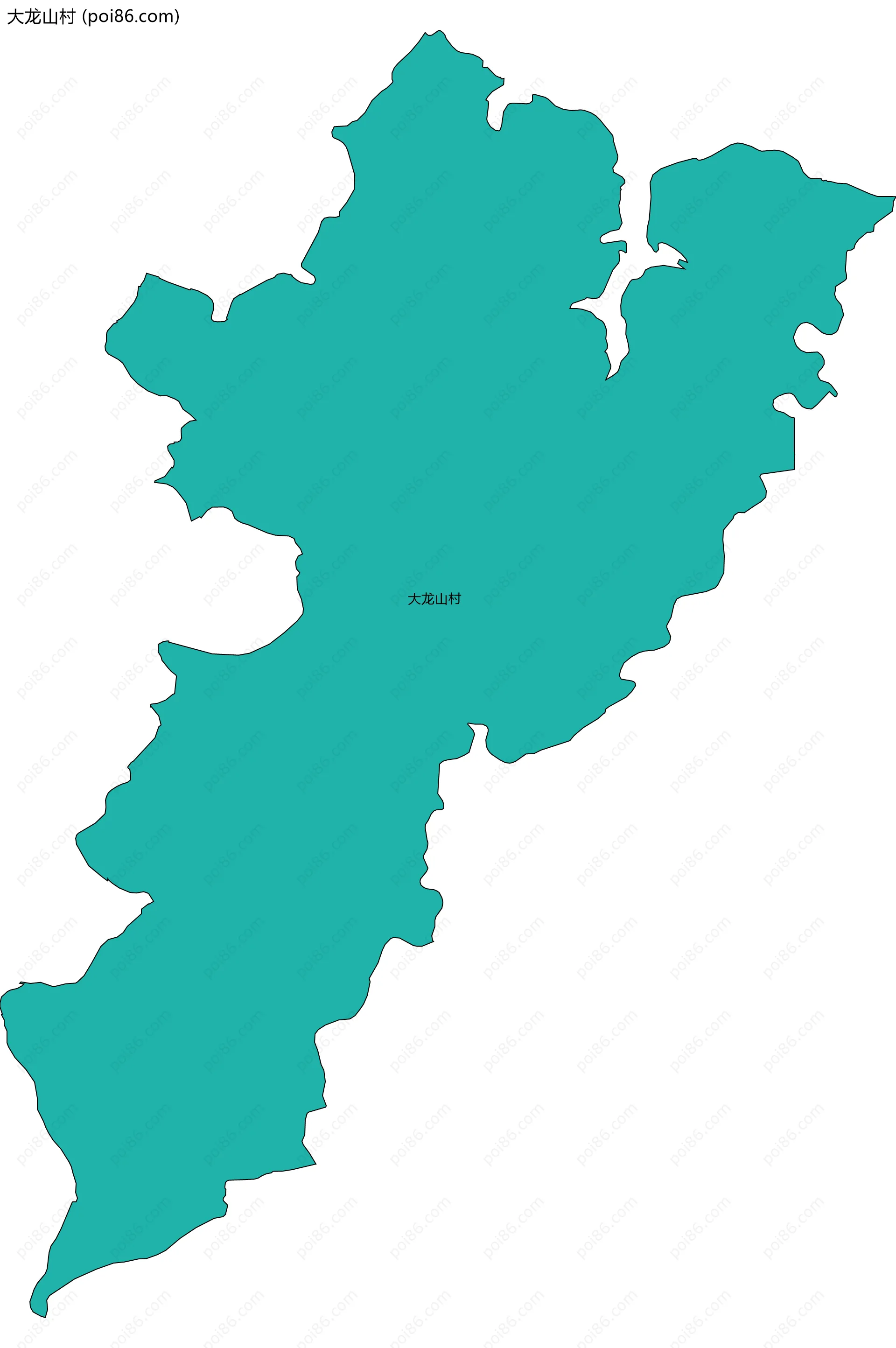 大龙山村边界地图