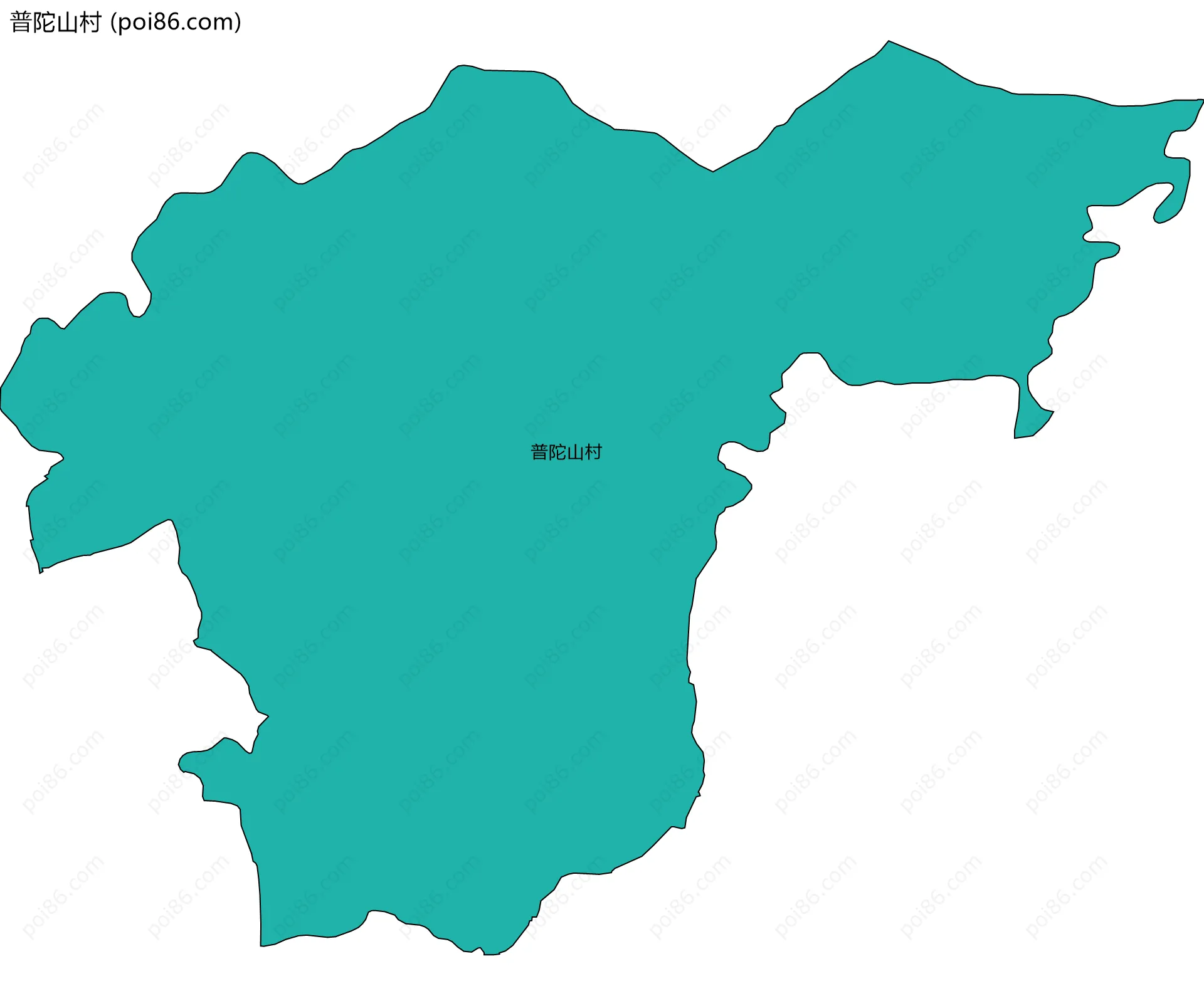 普陀山村边界地图