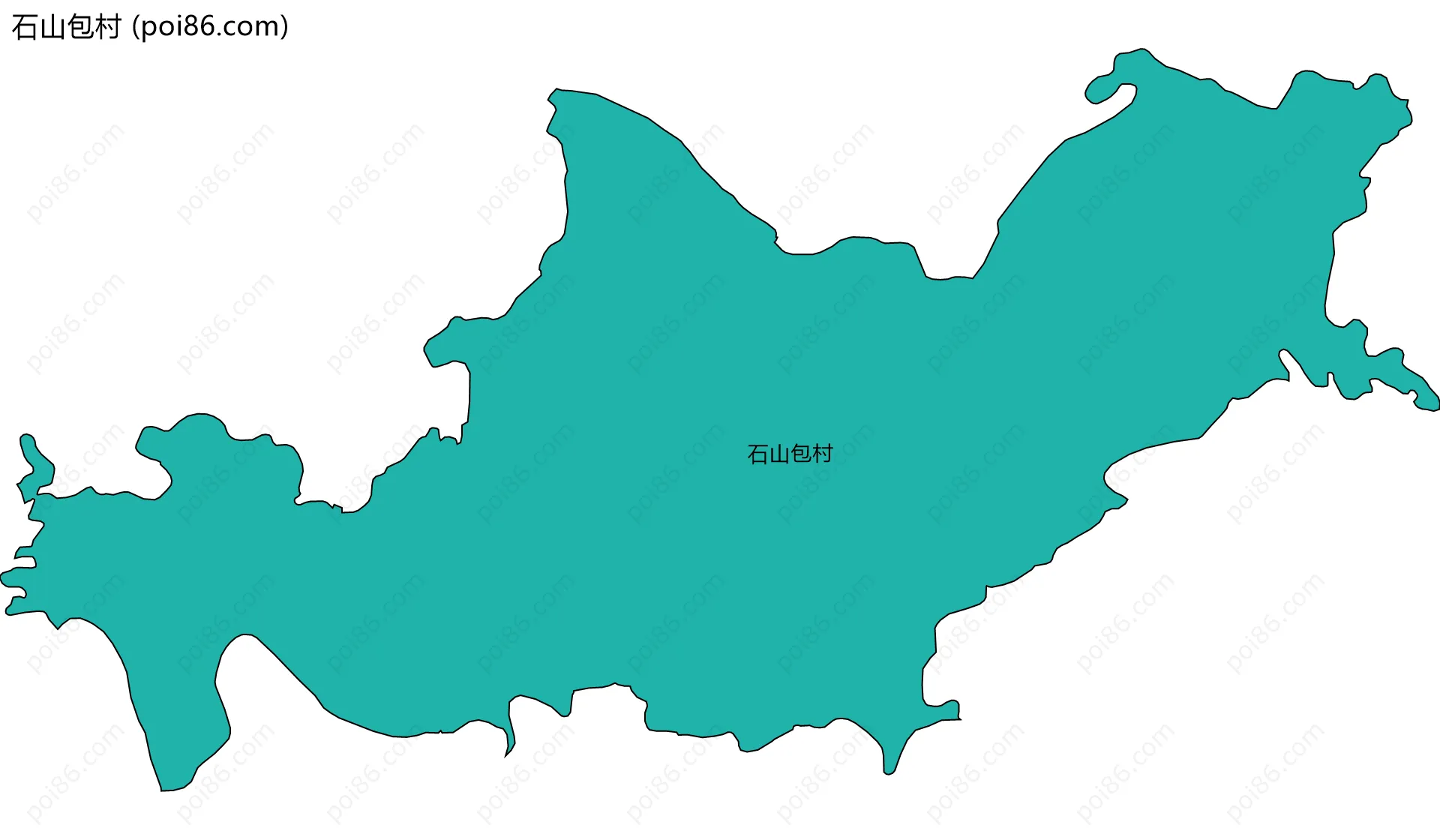 石山包村边界地图