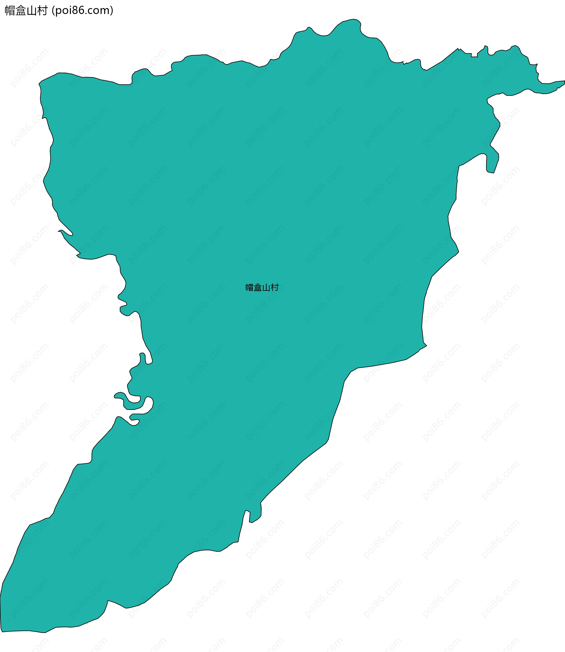 帽盒山村边界地图