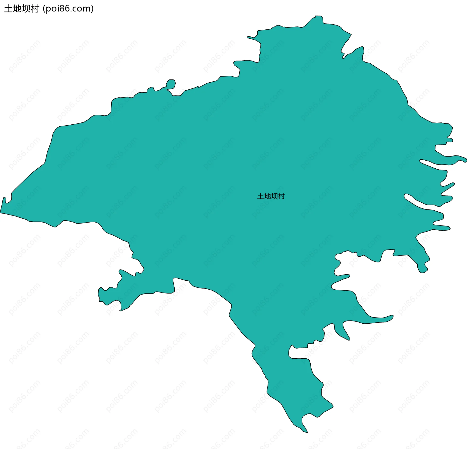 土地坝村边界地图