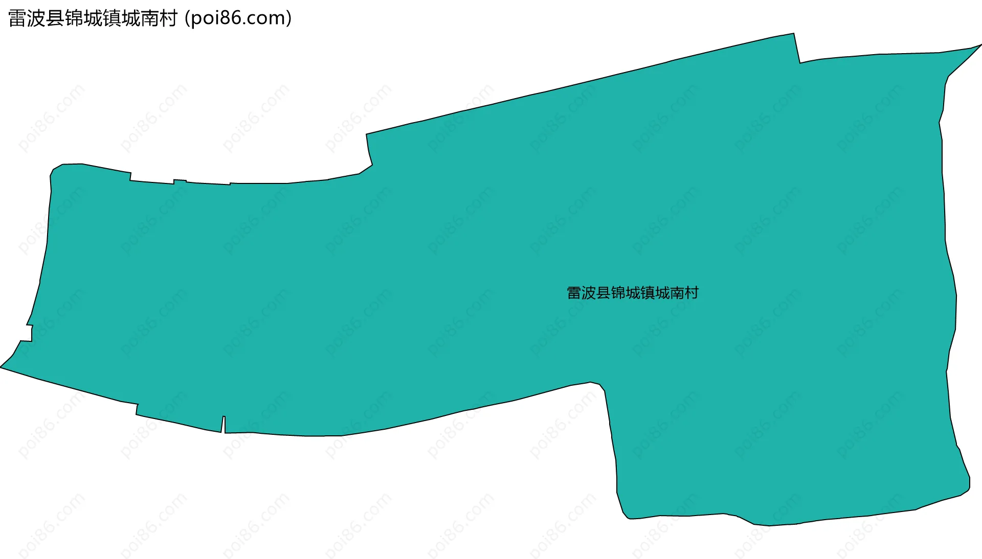 雷波县锦城镇城南村边界地图