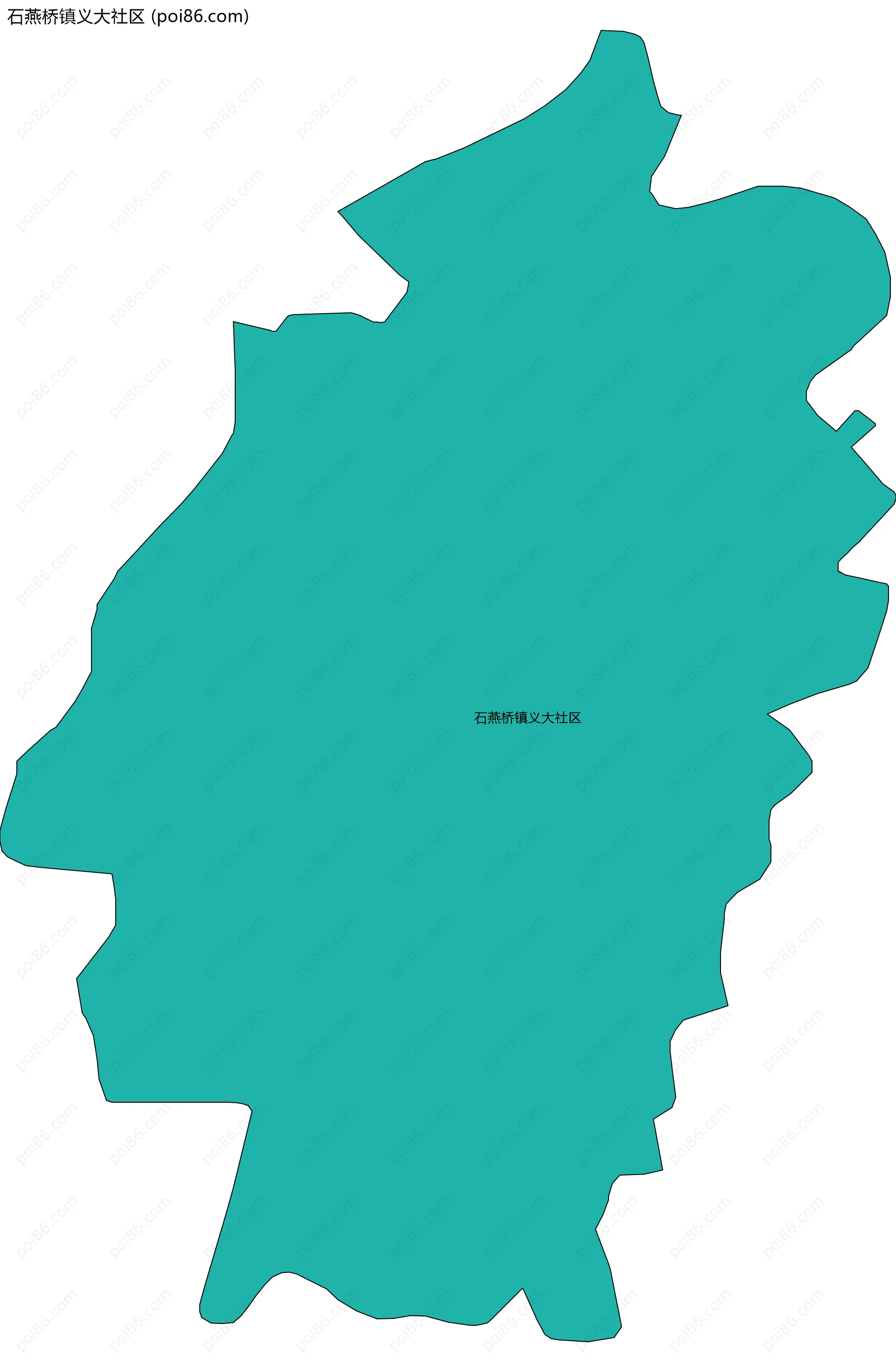 石燕桥镇义大社区边界地图
