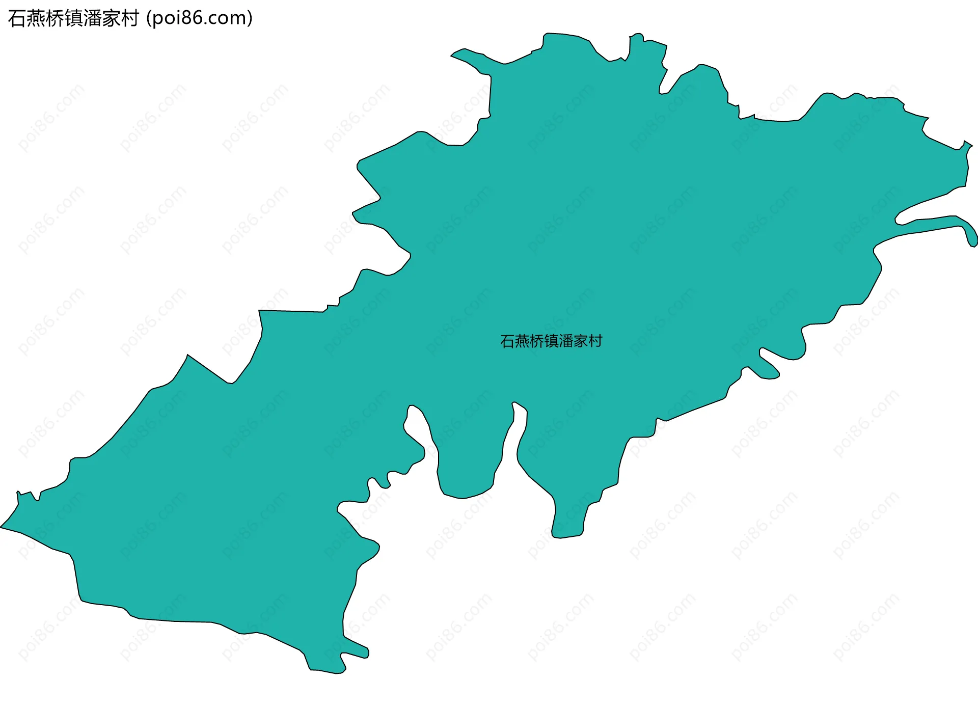 石燕桥镇潘家村边界地图