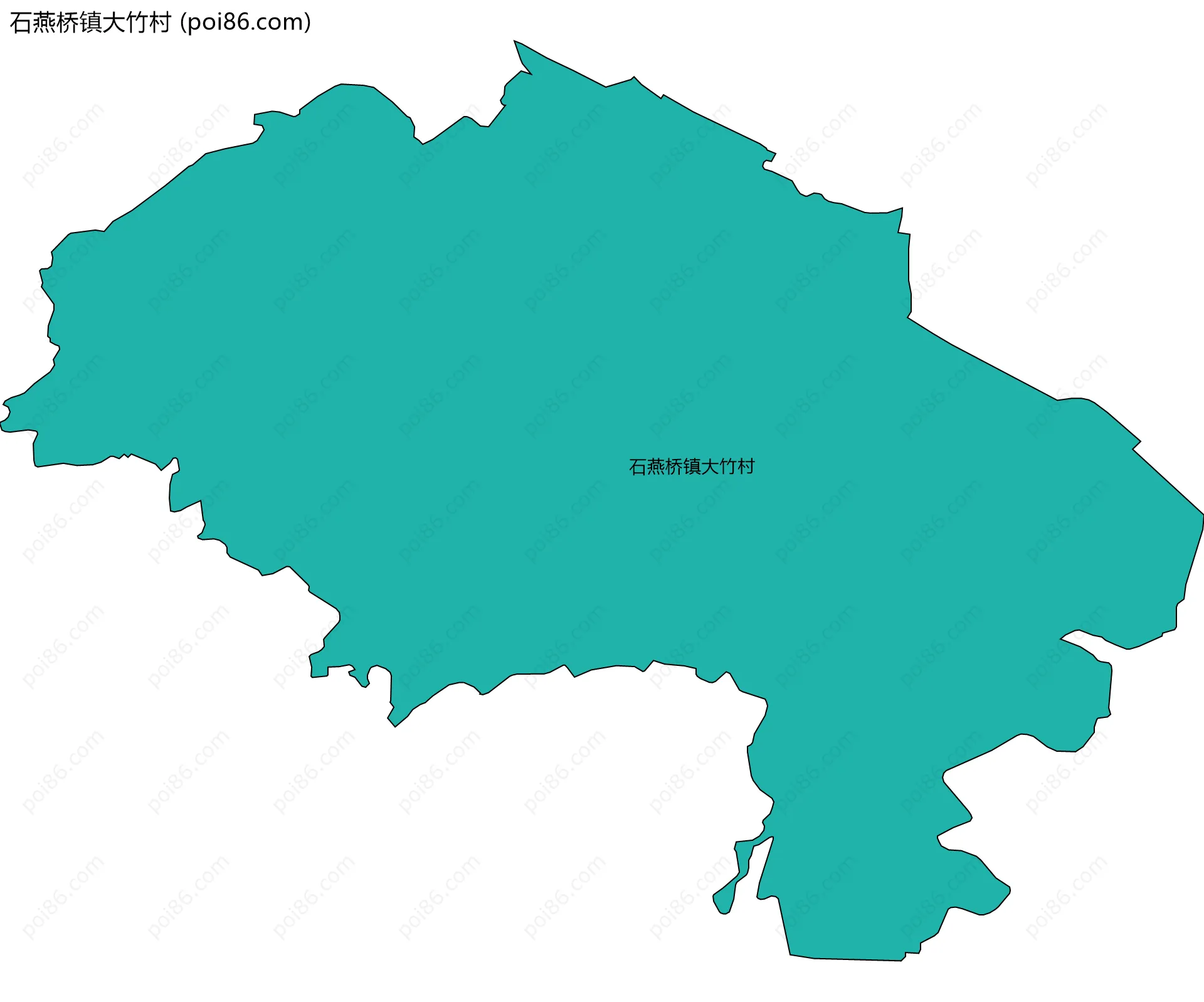 石燕桥镇大竹村边界地图