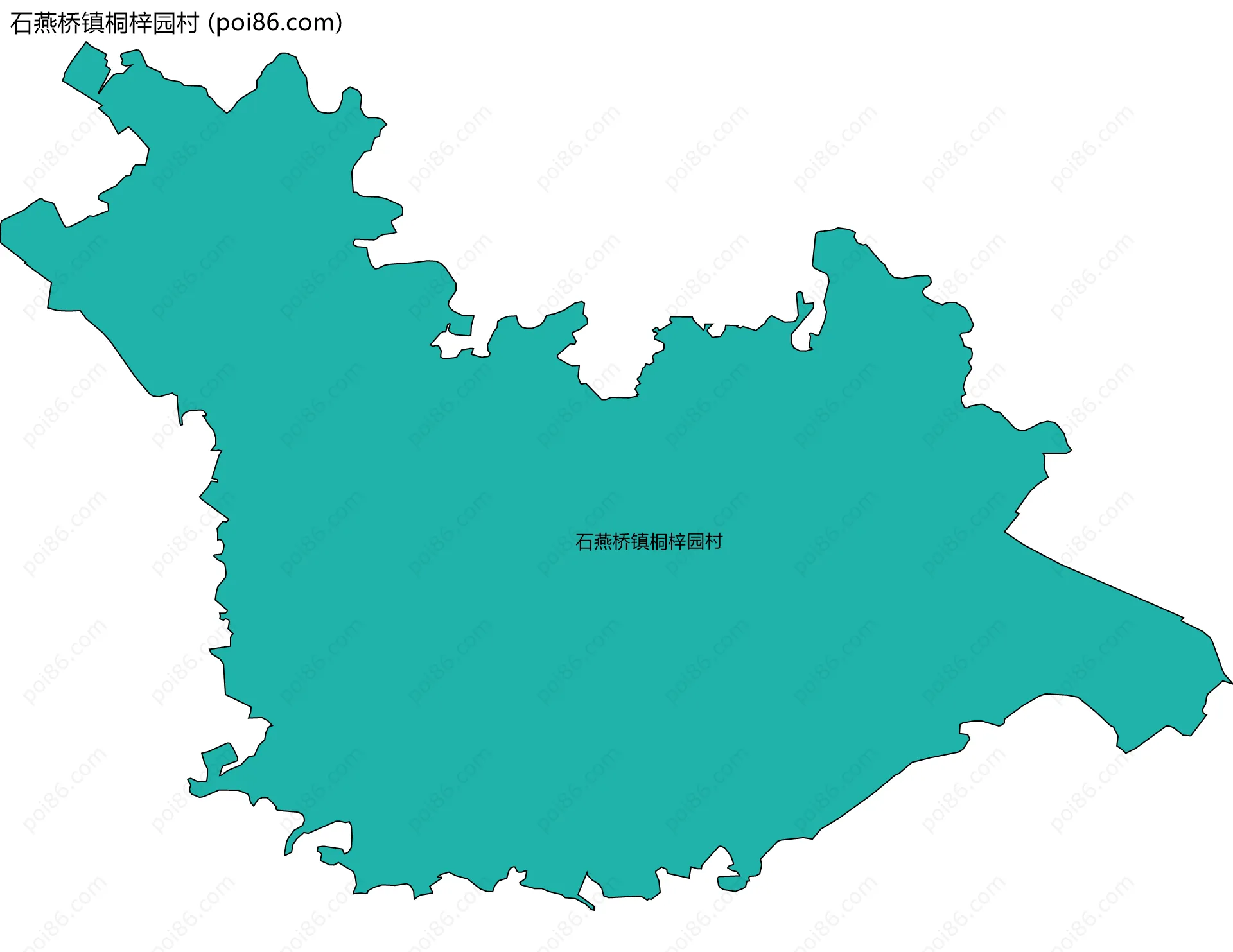 石燕桥镇桐梓园村边界地图