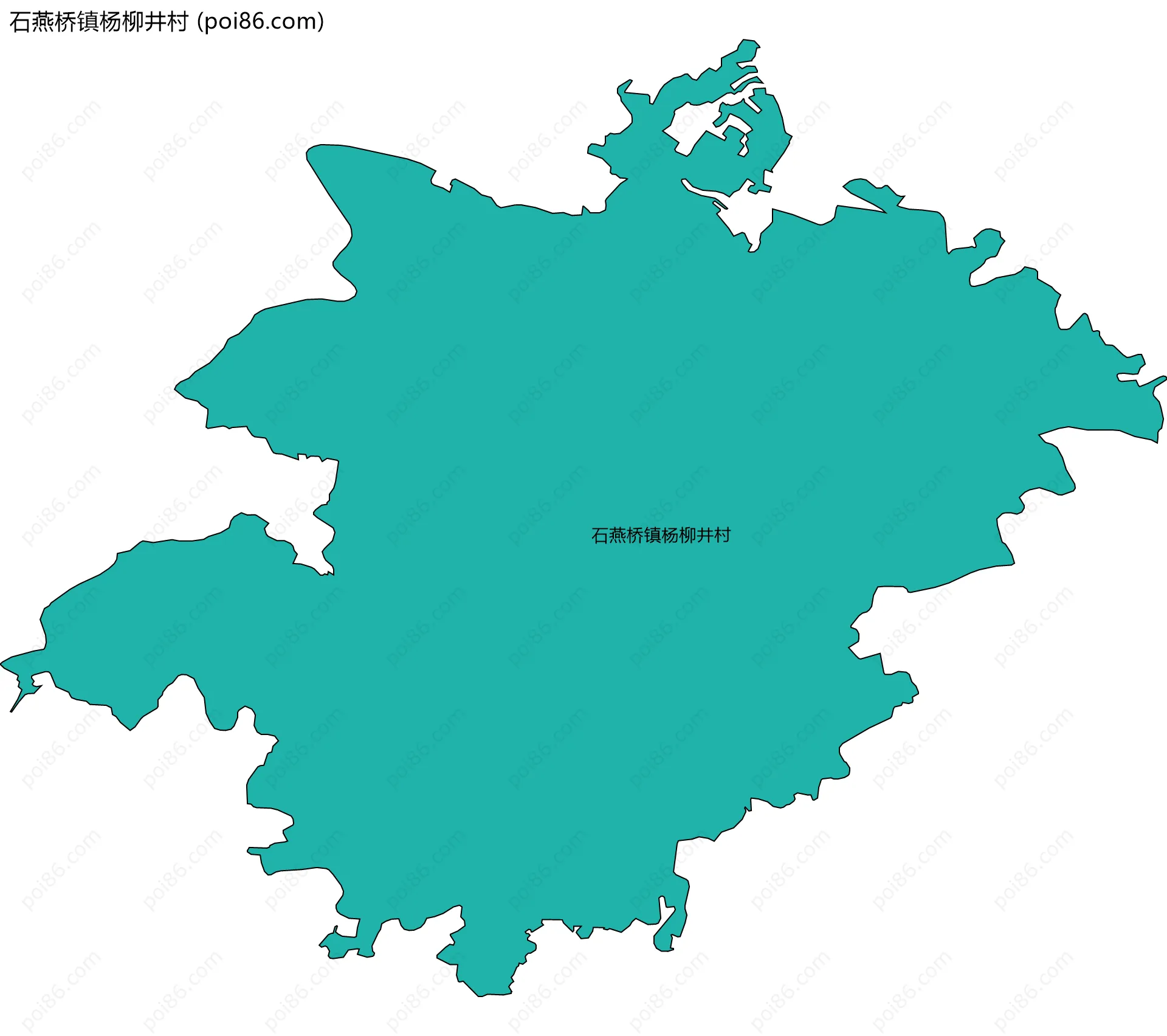 石燕桥镇杨柳井村边界地图