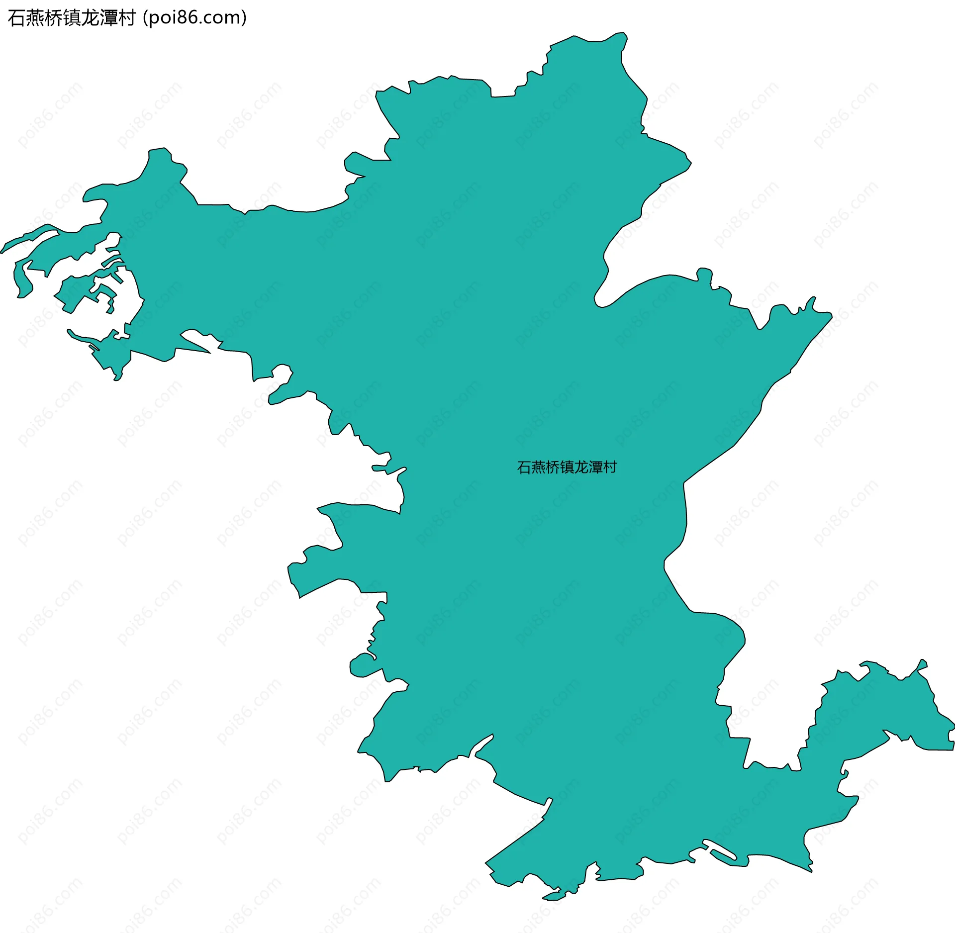 石燕桥镇龙潭村边界地图