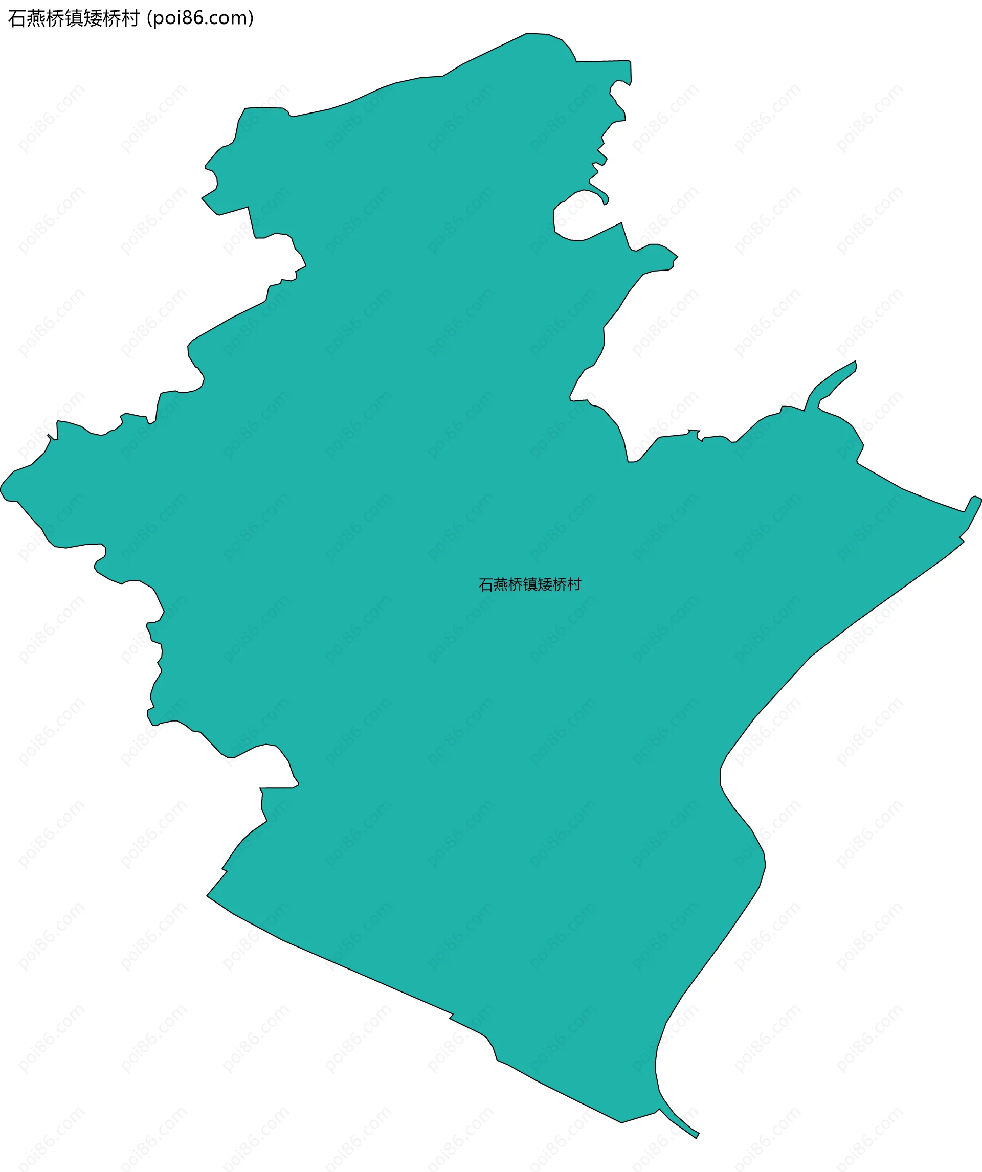 石燕桥镇矮桥村边界地图