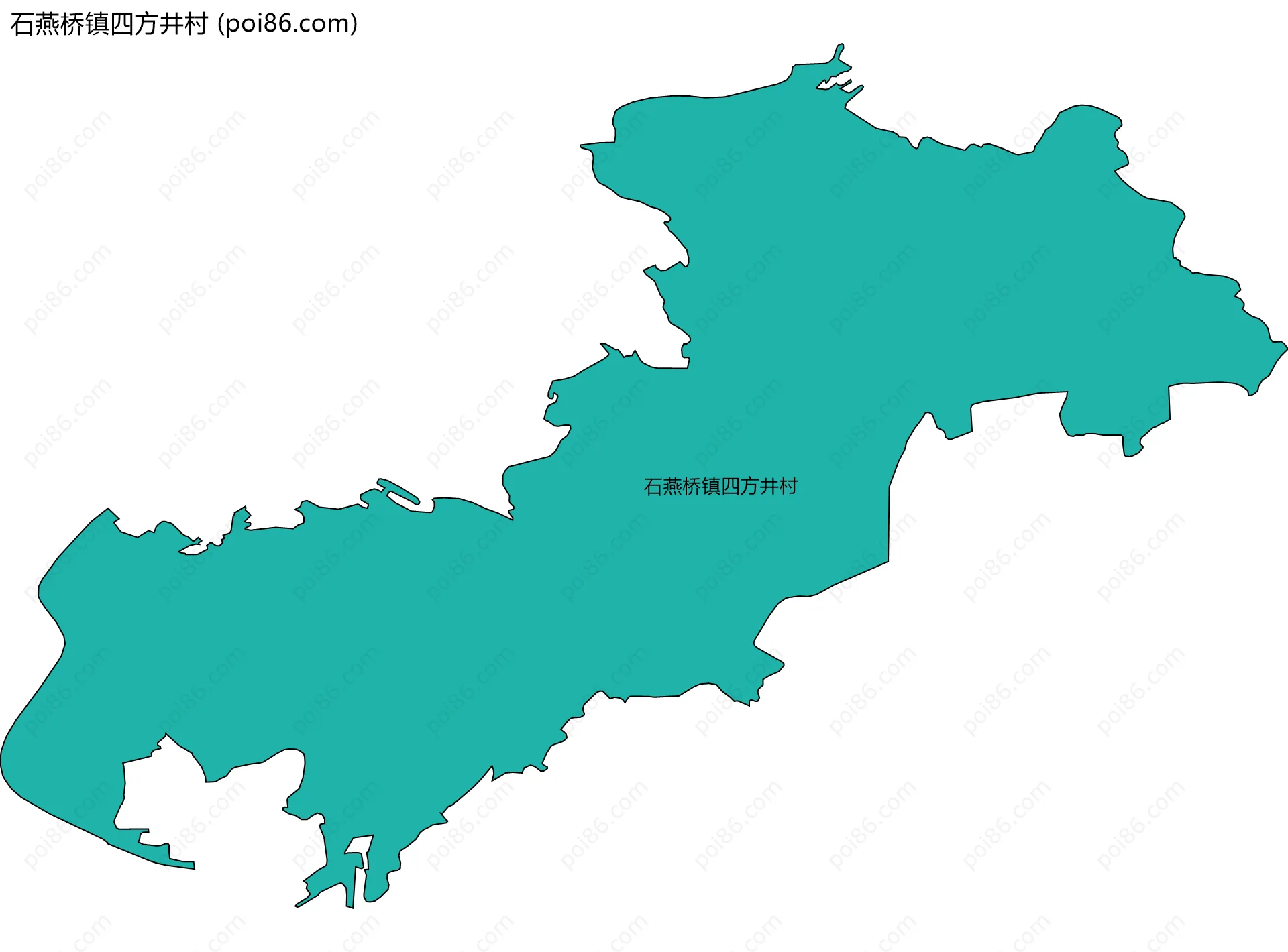 石燕桥镇四方井村边界地图