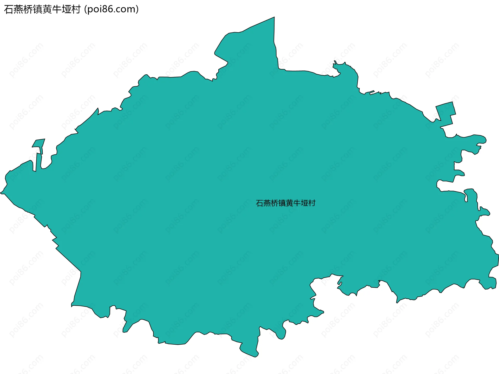 石燕桥镇黄牛垭村边界地图