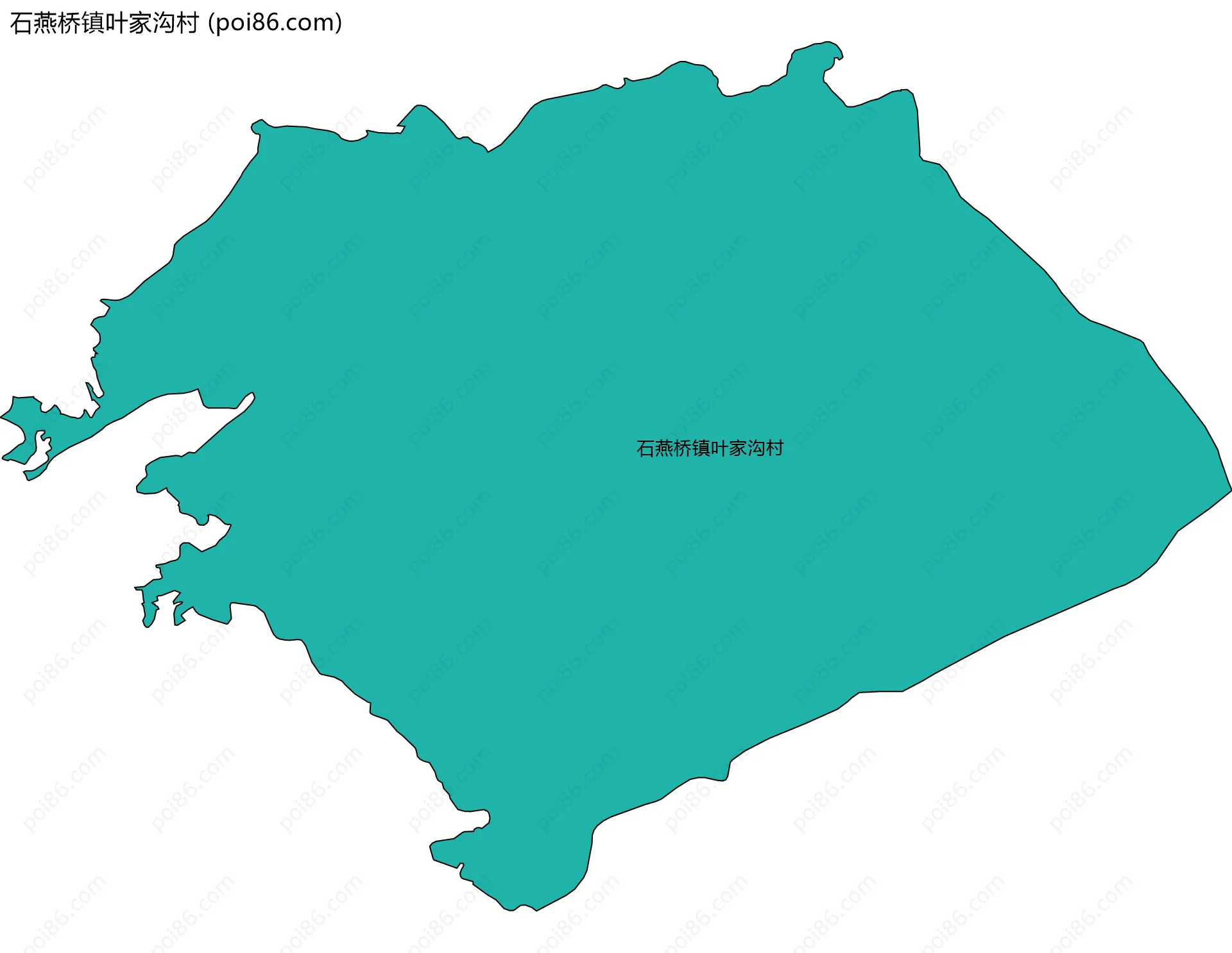 石燕桥镇叶家沟村边界地图