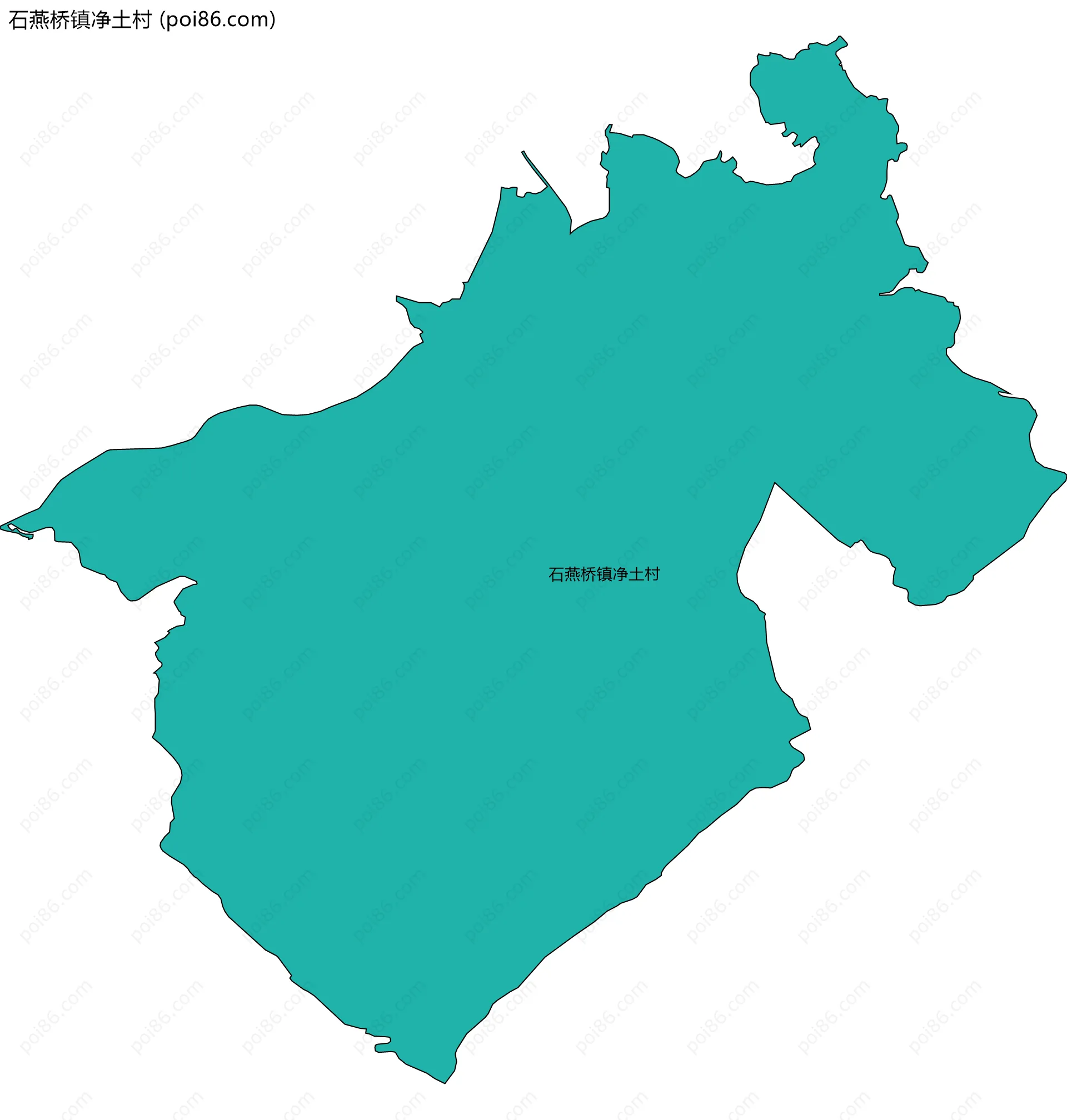 石燕桥镇净土村边界地图