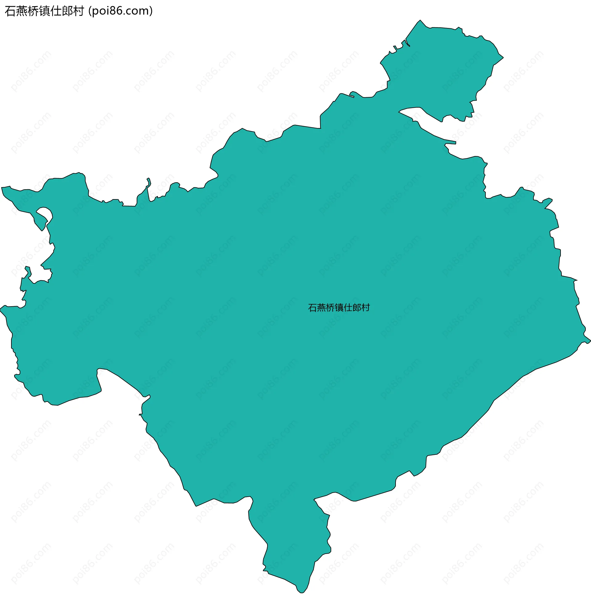 石燕桥镇仕郎村边界地图