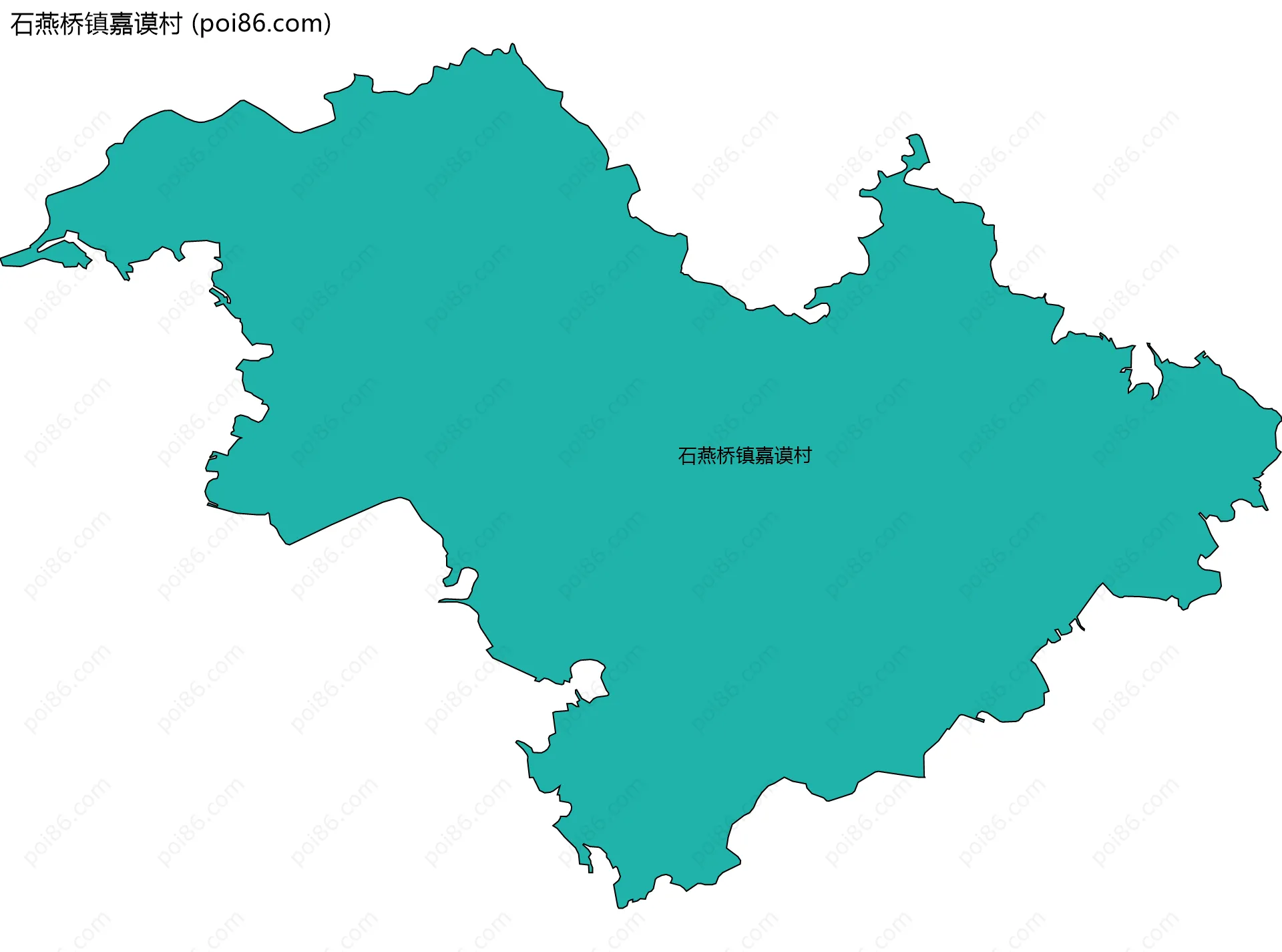 石燕桥镇嘉谟村边界地图