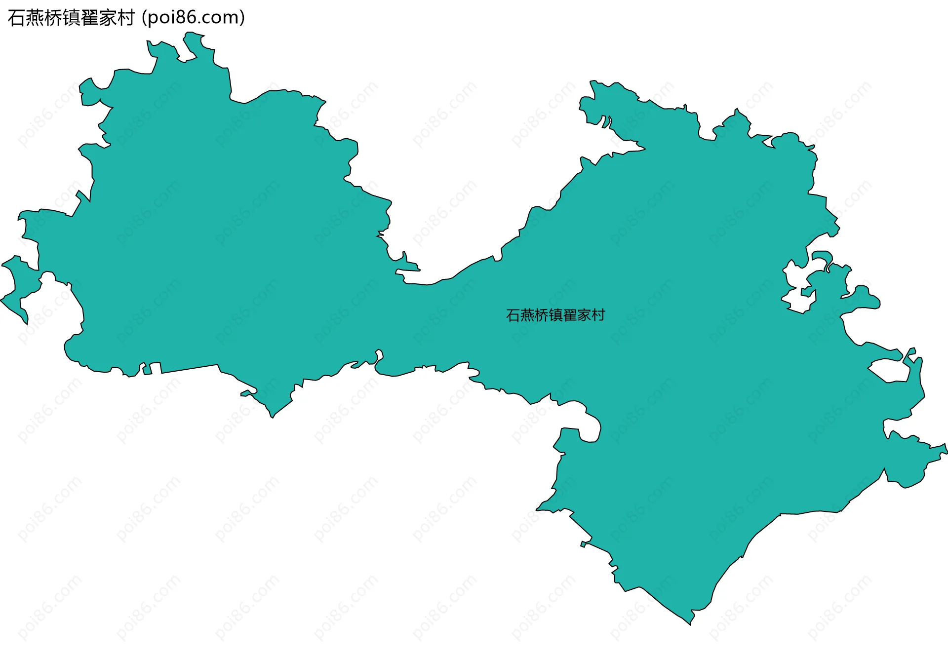 石燕桥镇翟家村边界地图
