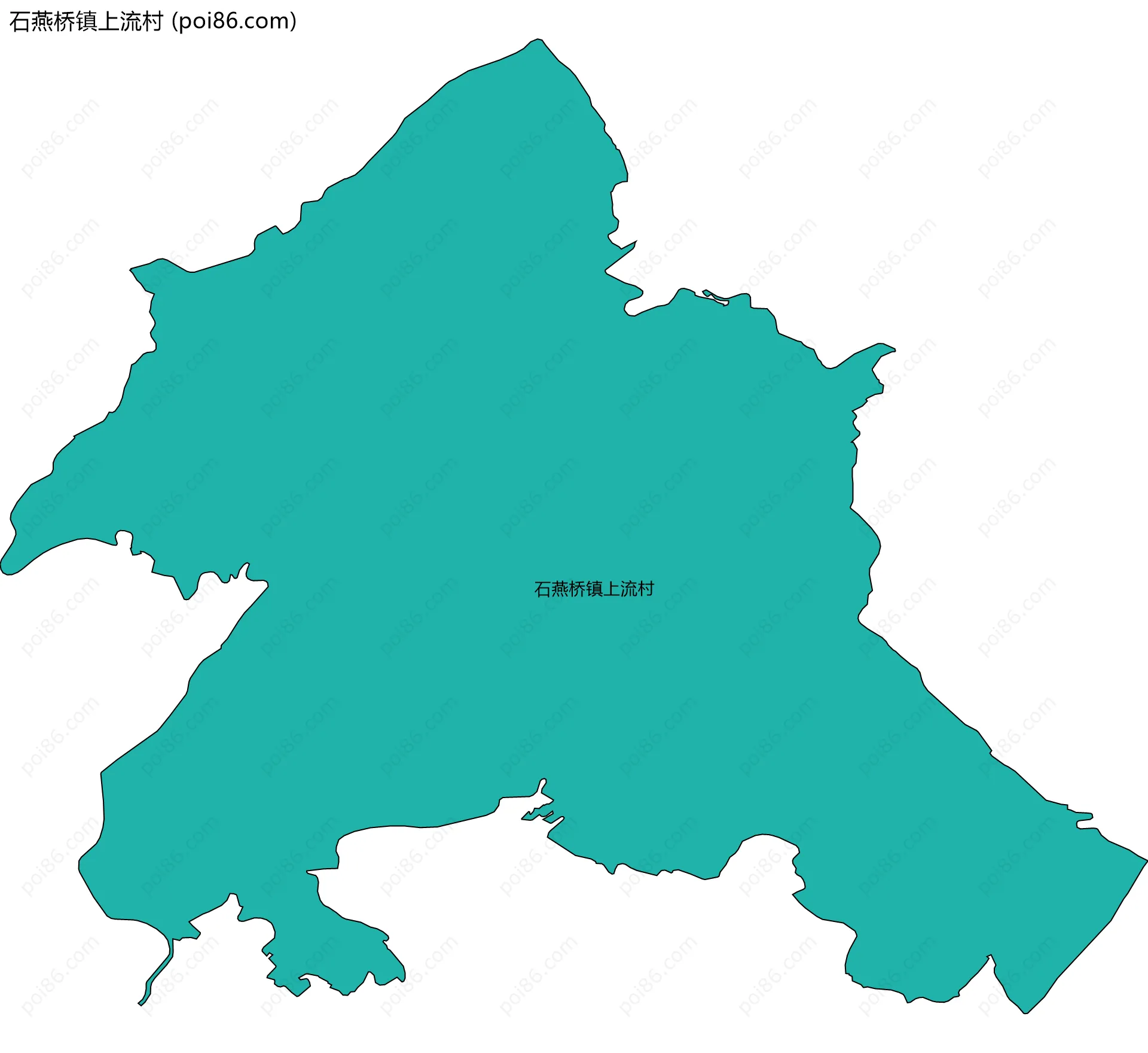 石燕桥镇上流村边界地图