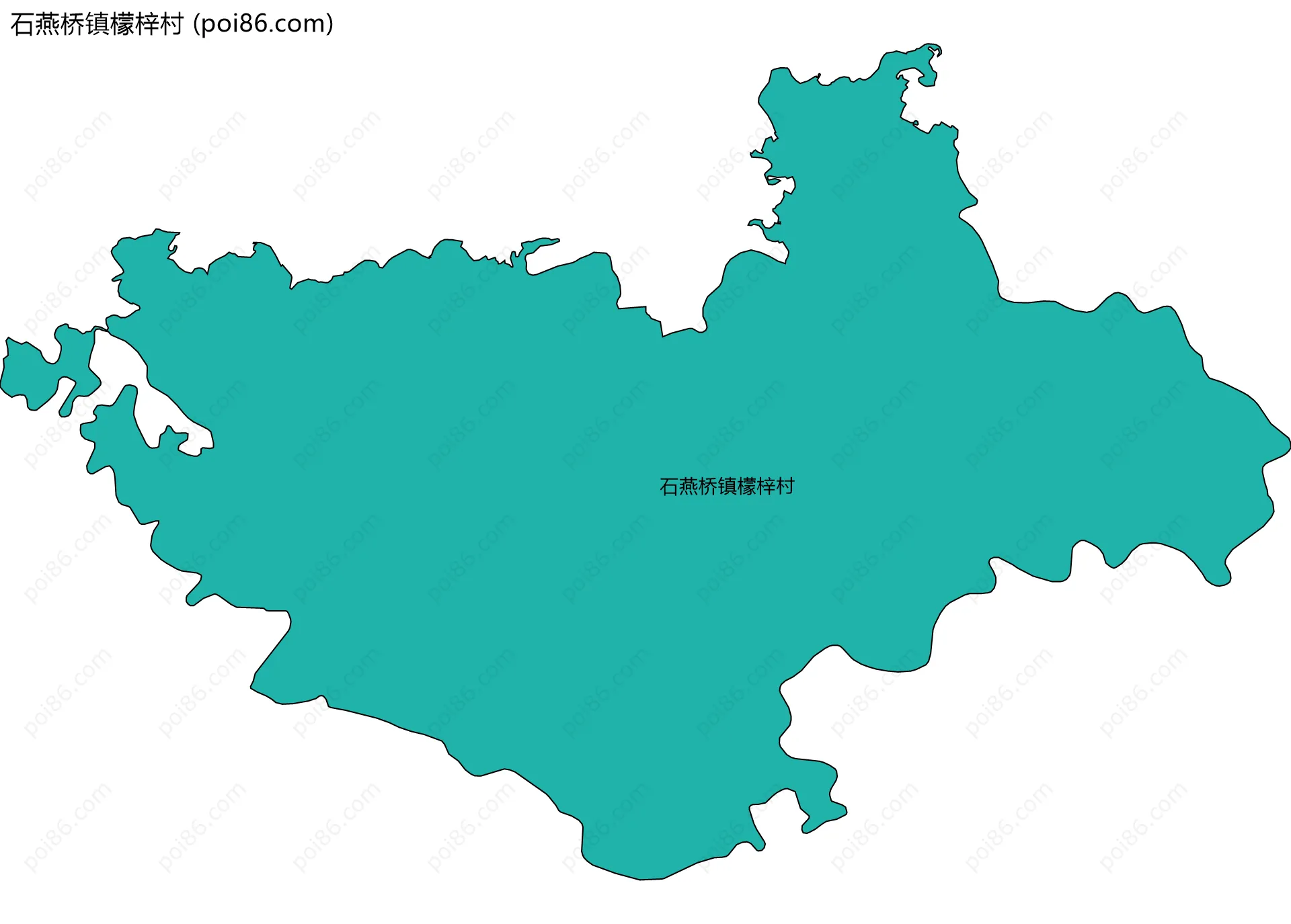 石燕桥镇檬梓村边界地图