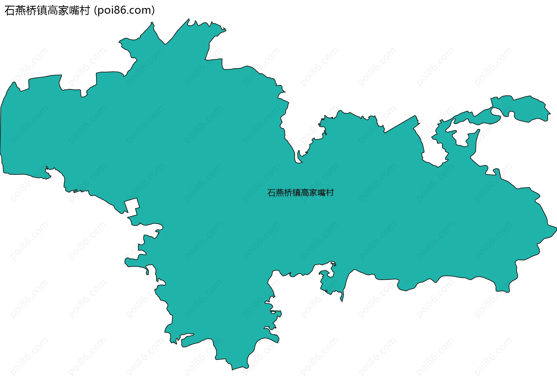 石燕桥镇高家嘴村边界地图