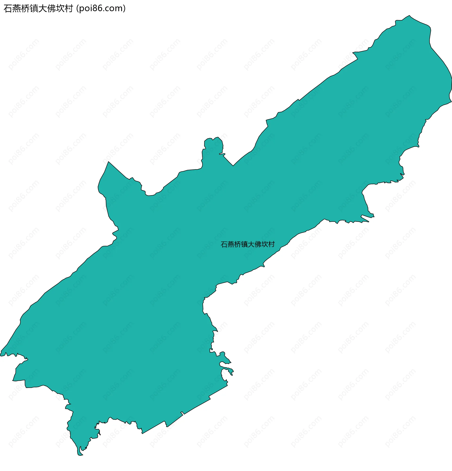 石燕桥镇大佛坎村边界地图