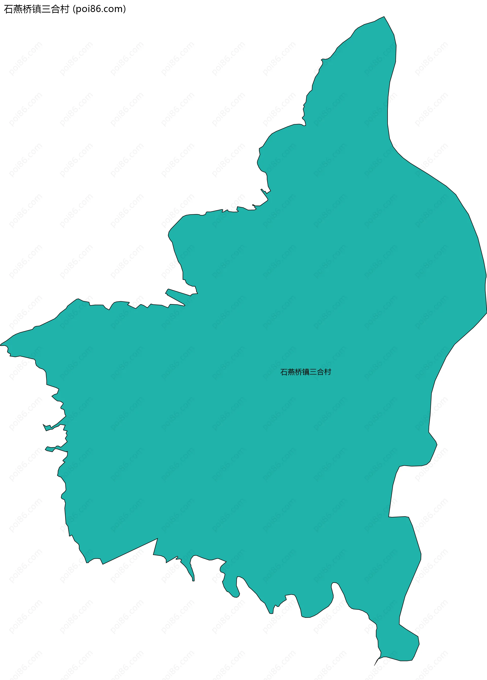 石燕桥镇三合村边界地图