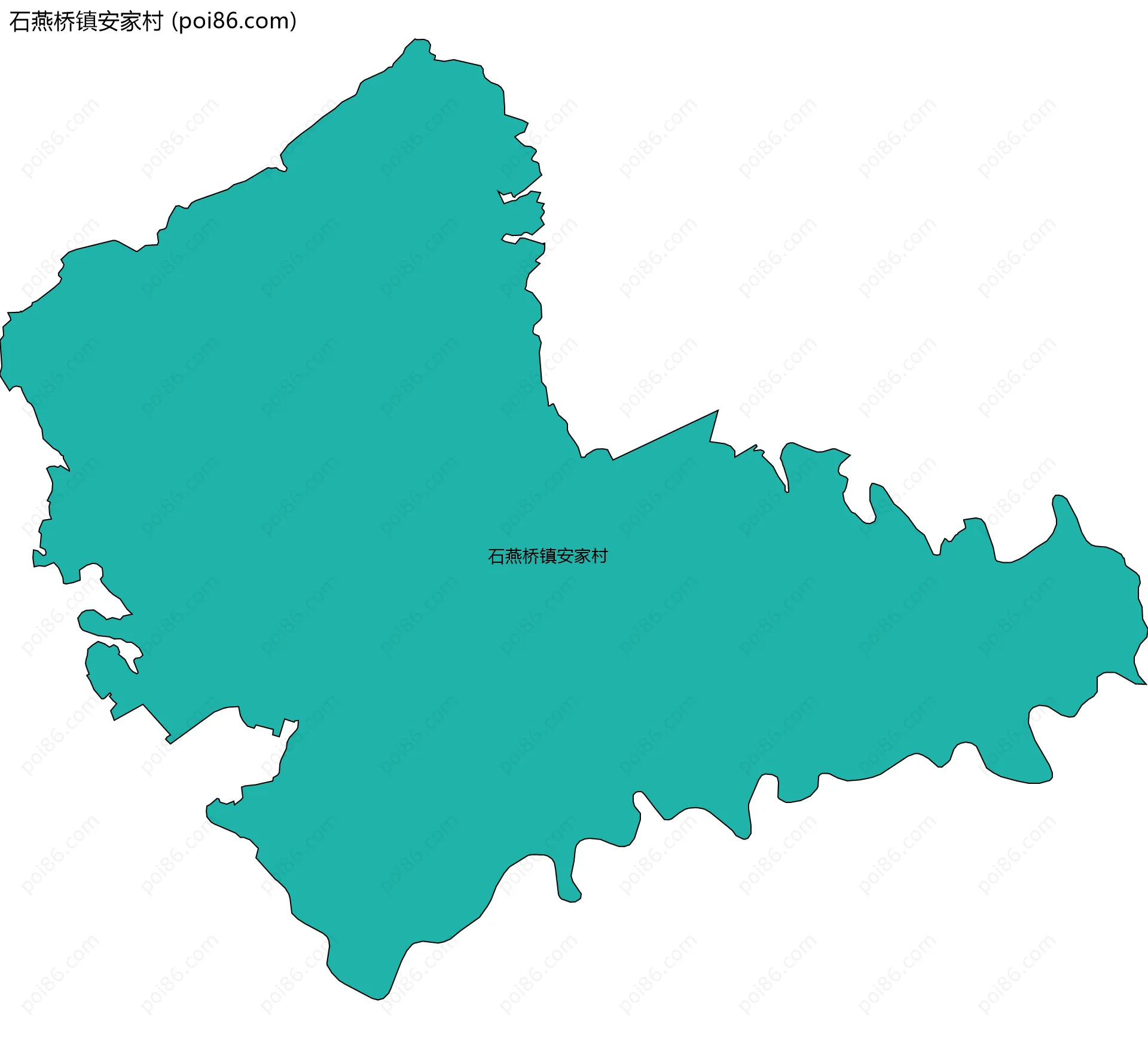 石燕桥镇安家村边界地图