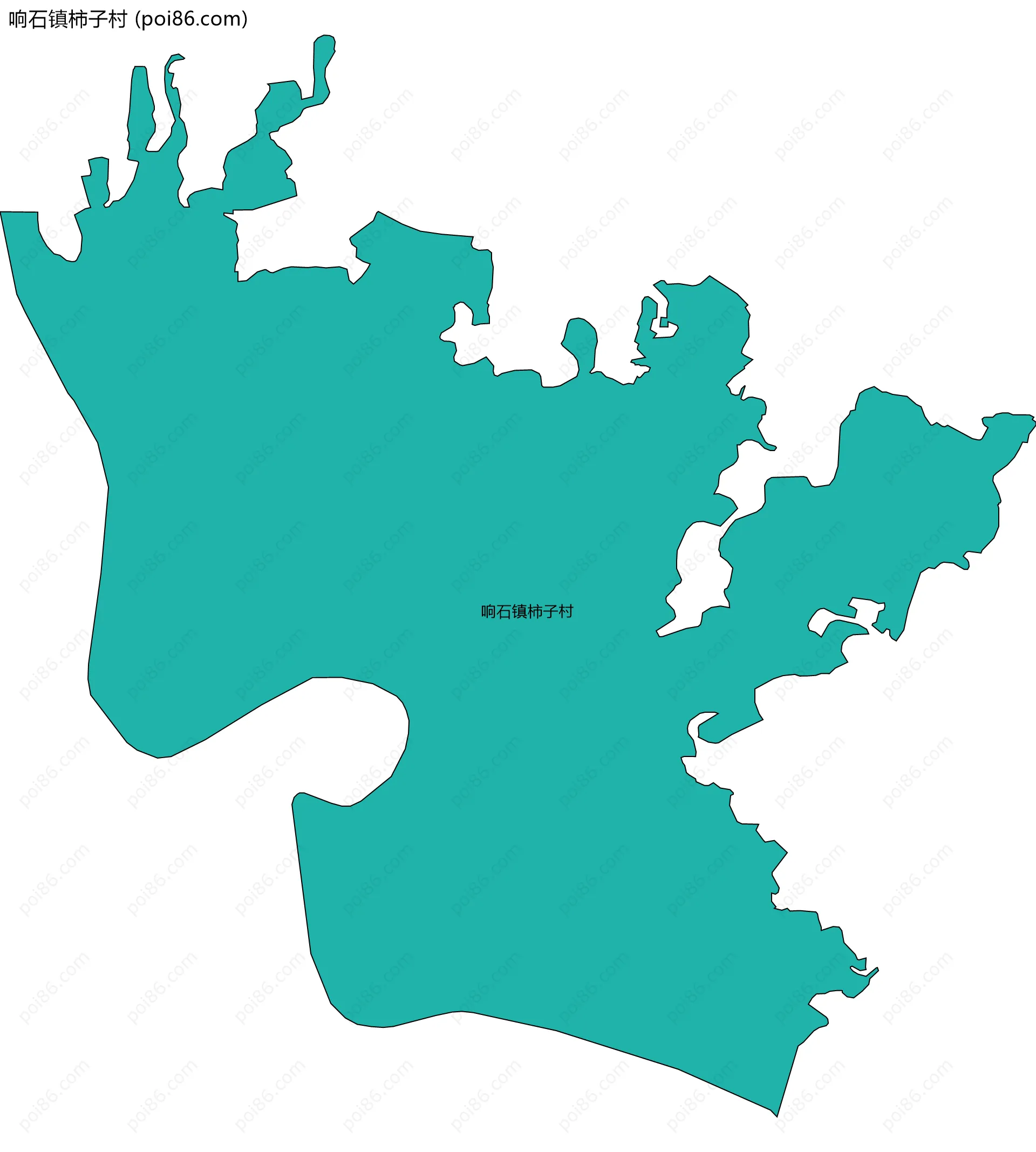 响石镇柿子村边界地图