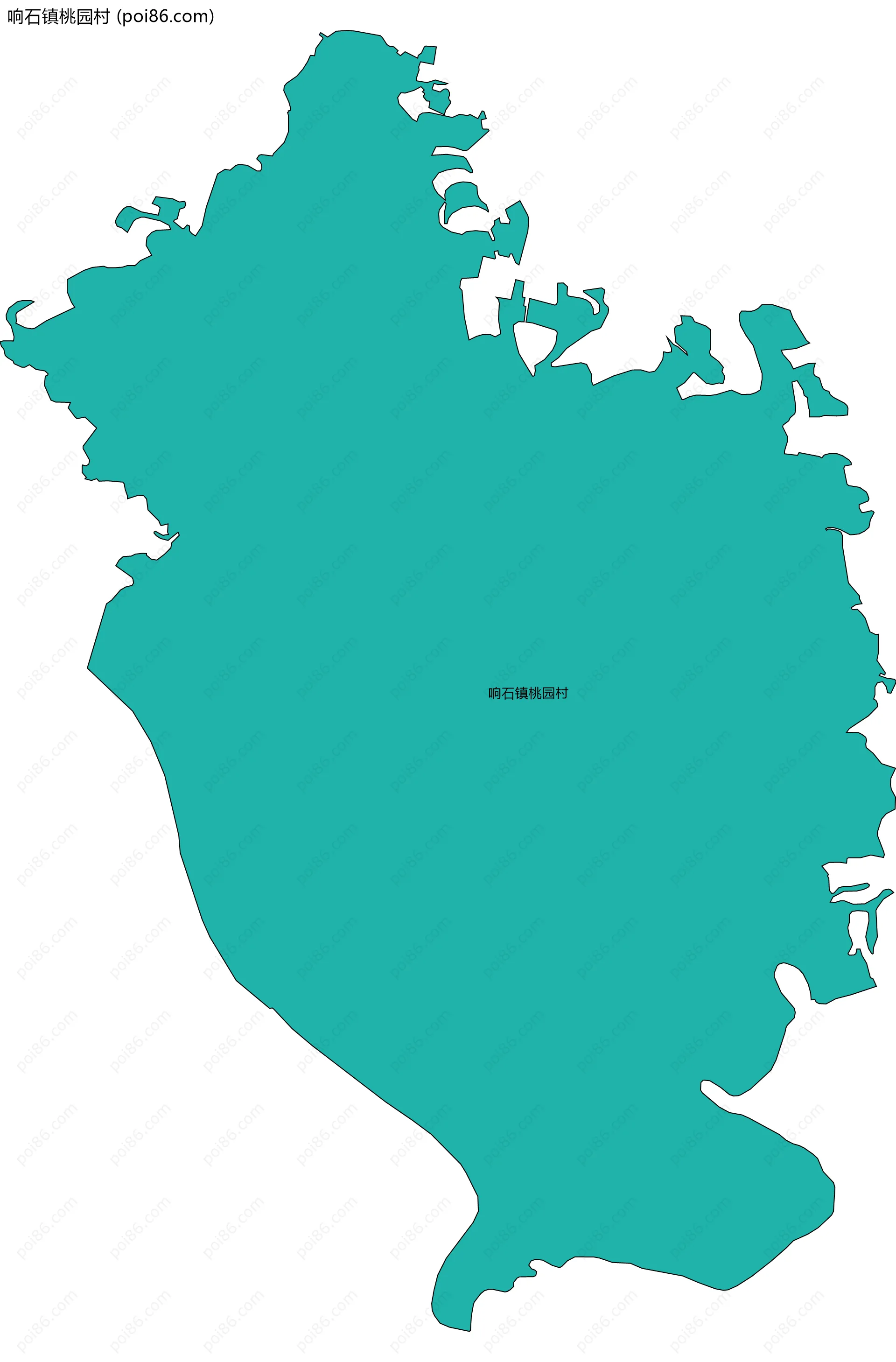 响石镇桃园村边界地图