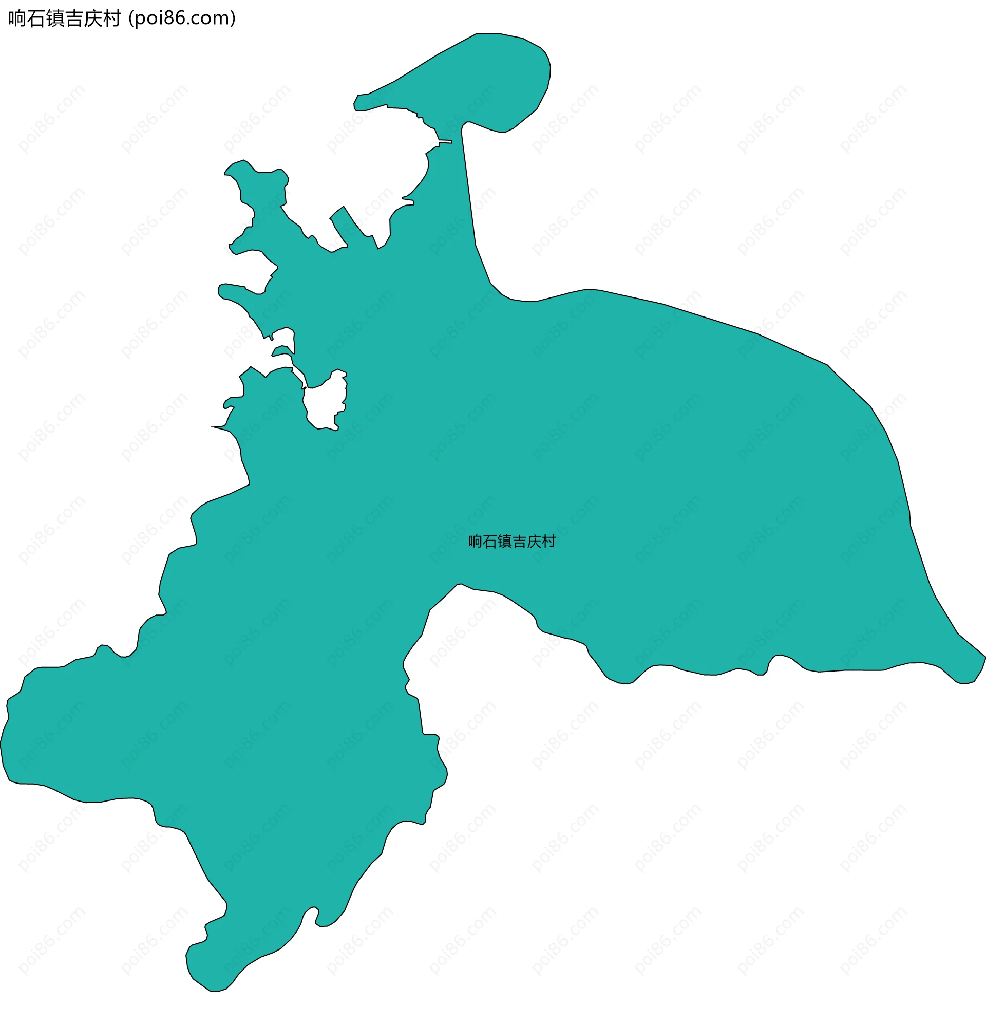 响石镇吉庆村边界地图