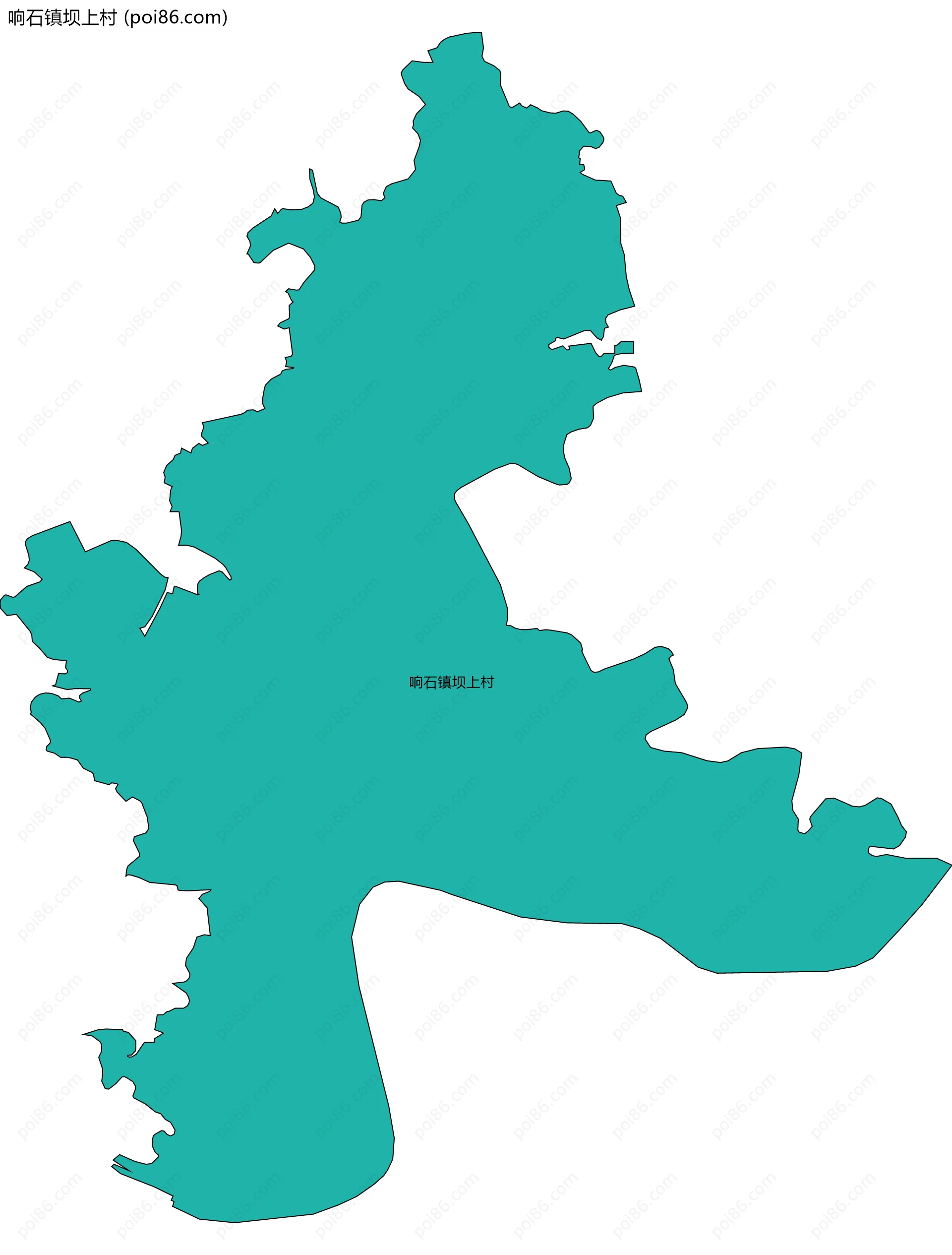 响石镇坝上村边界地图