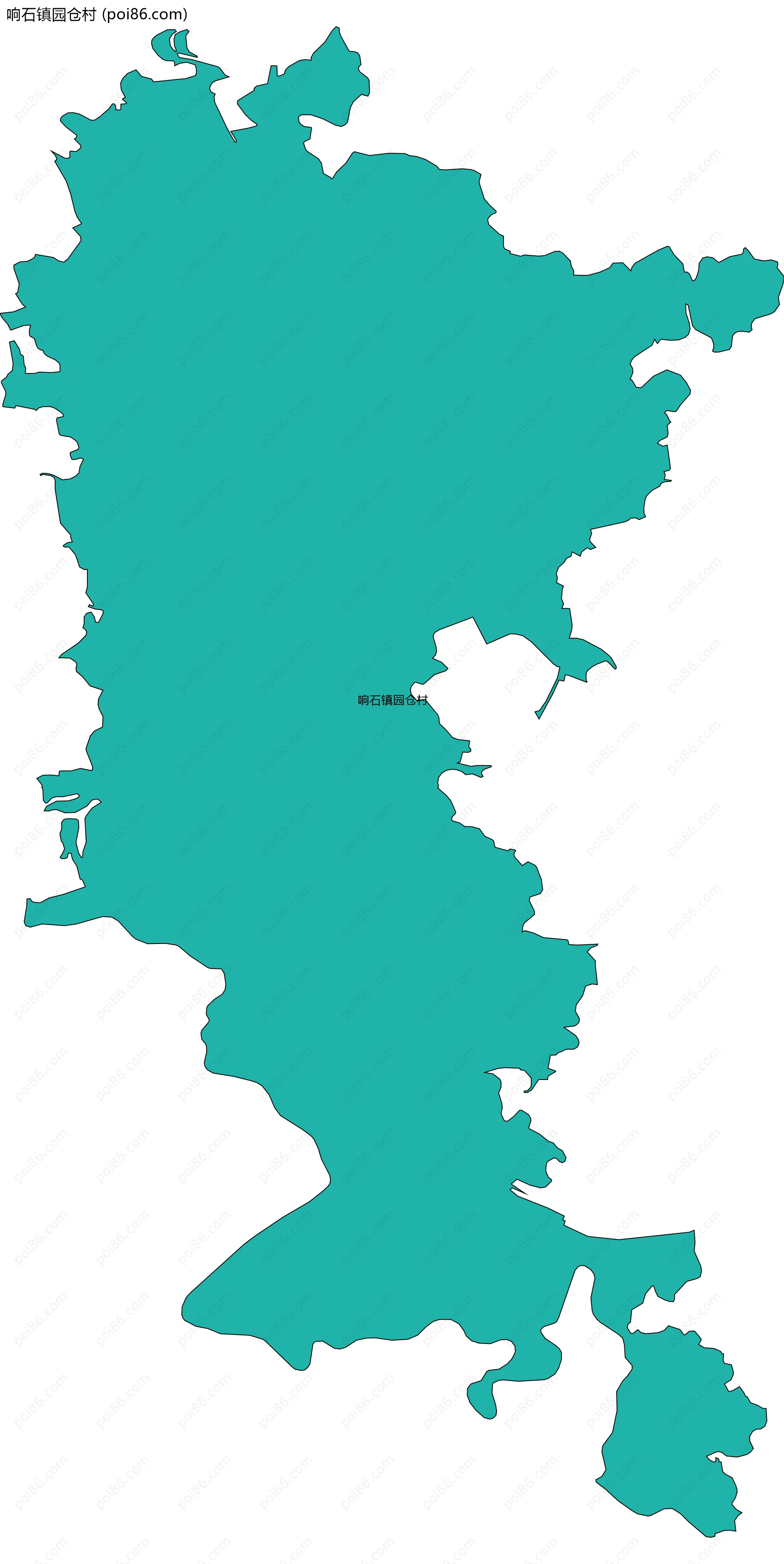 响石镇园仓村边界地图