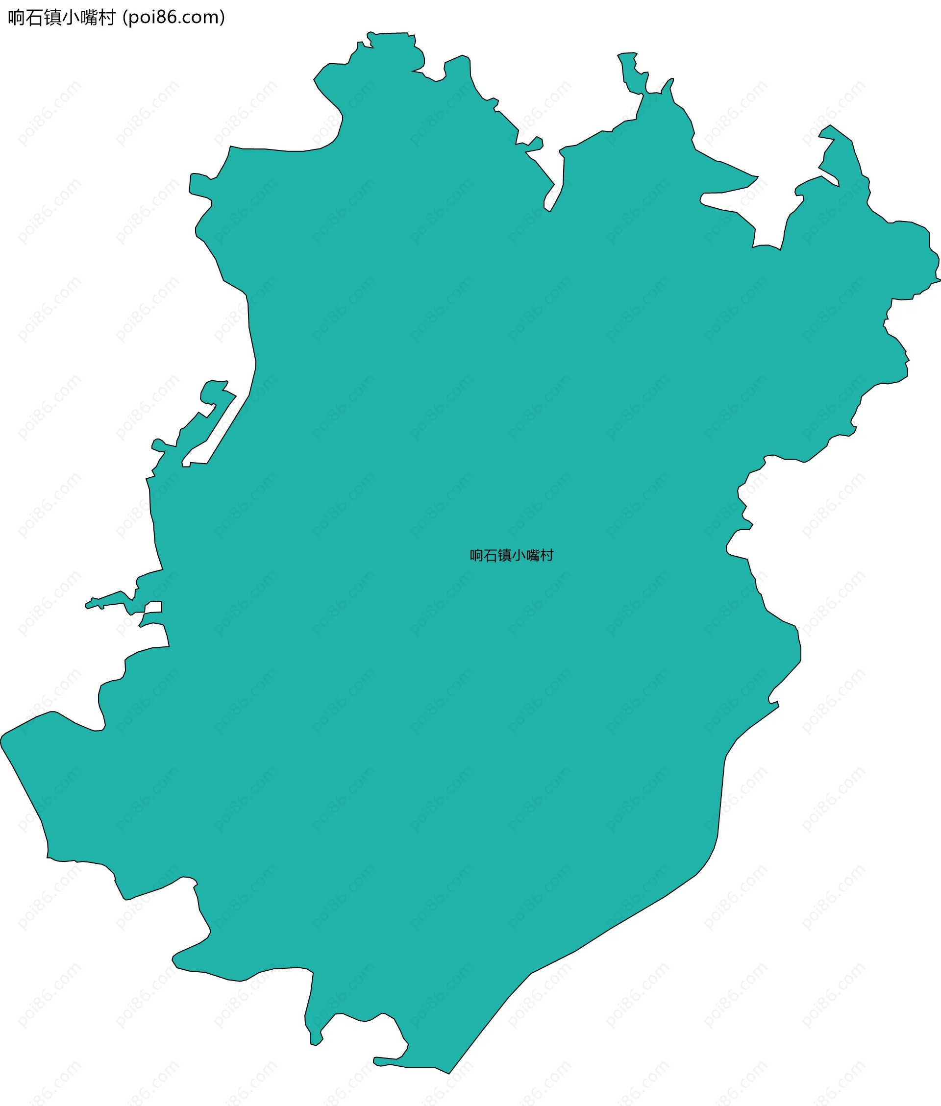 响石镇小嘴村边界地图