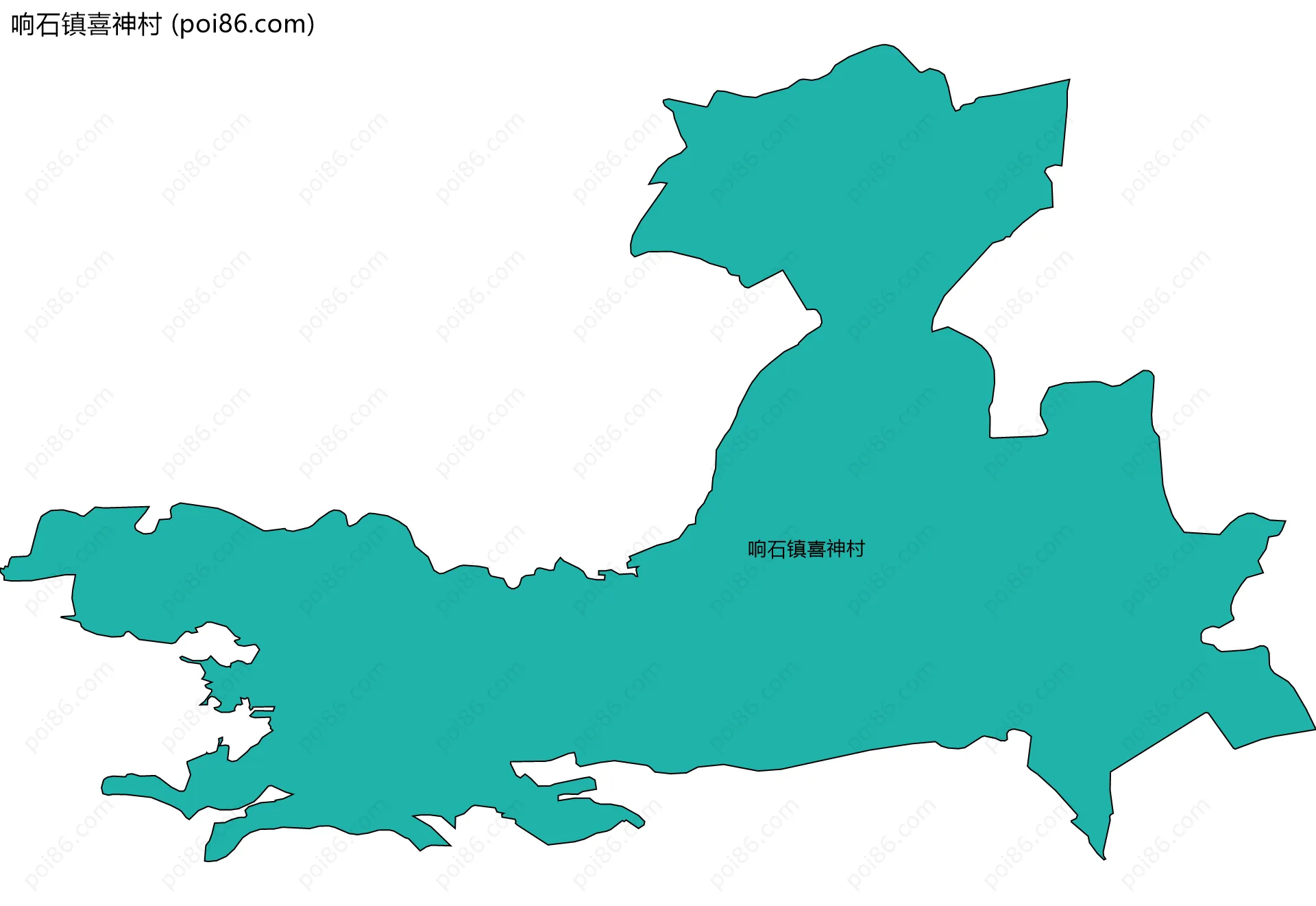 响石镇喜神村边界地图