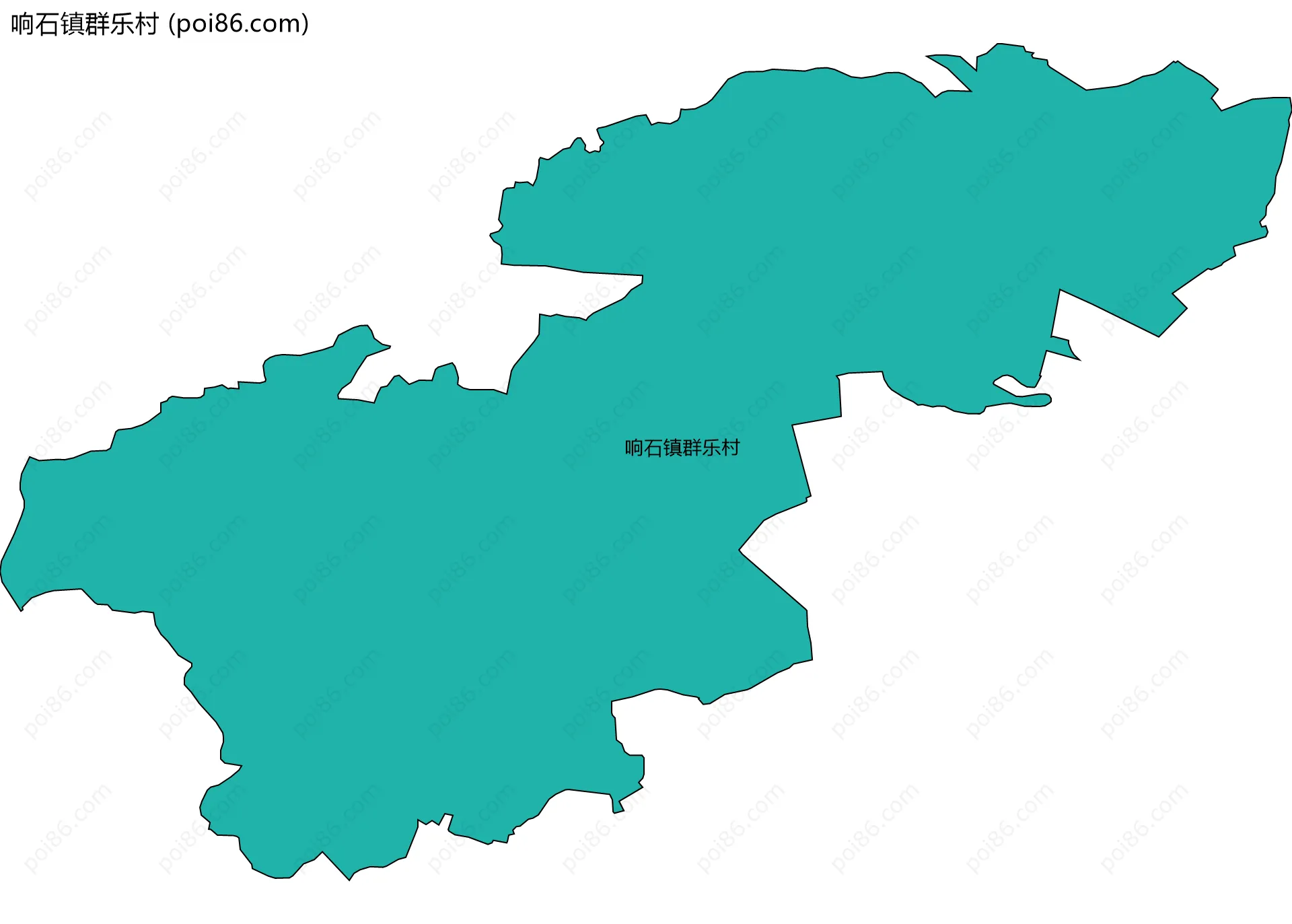 响石镇群乐村边界地图