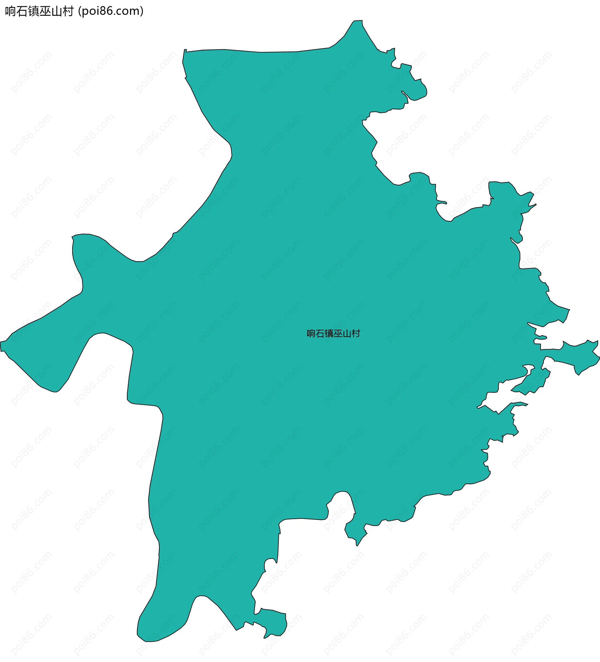 响石镇巫山村边界地图