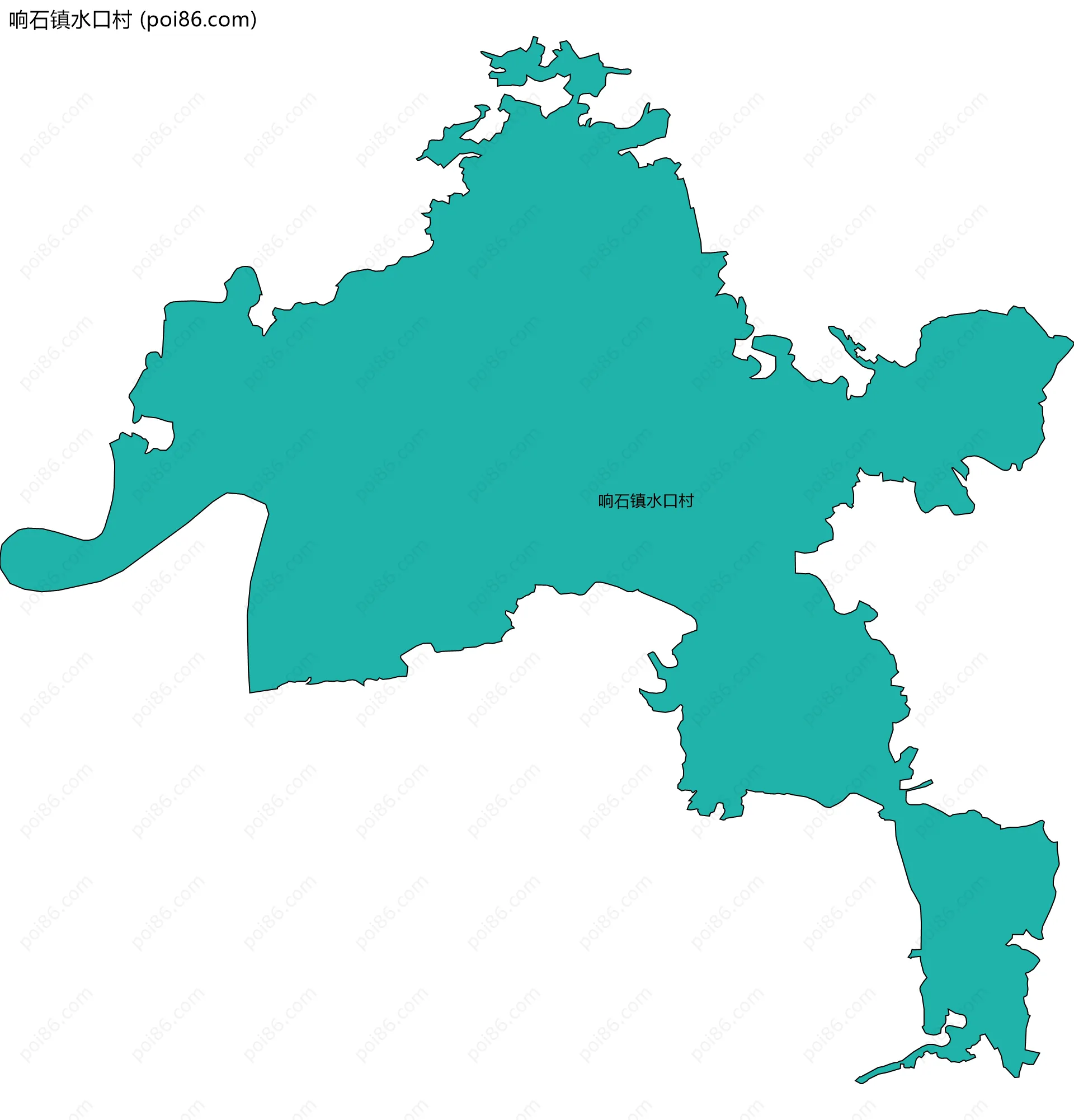 响石镇水口村边界地图