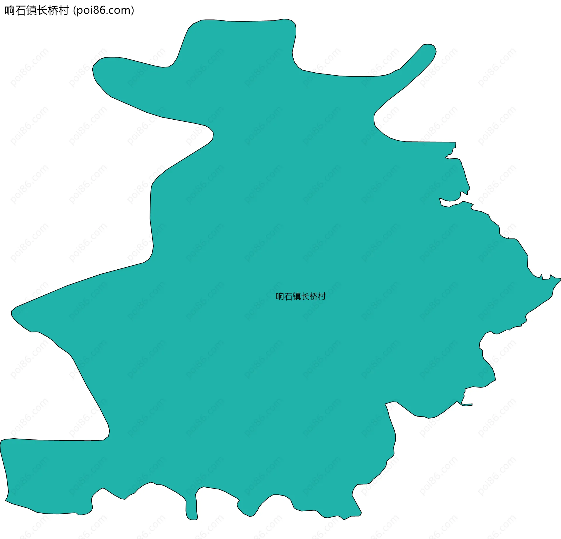响石镇长桥村边界地图