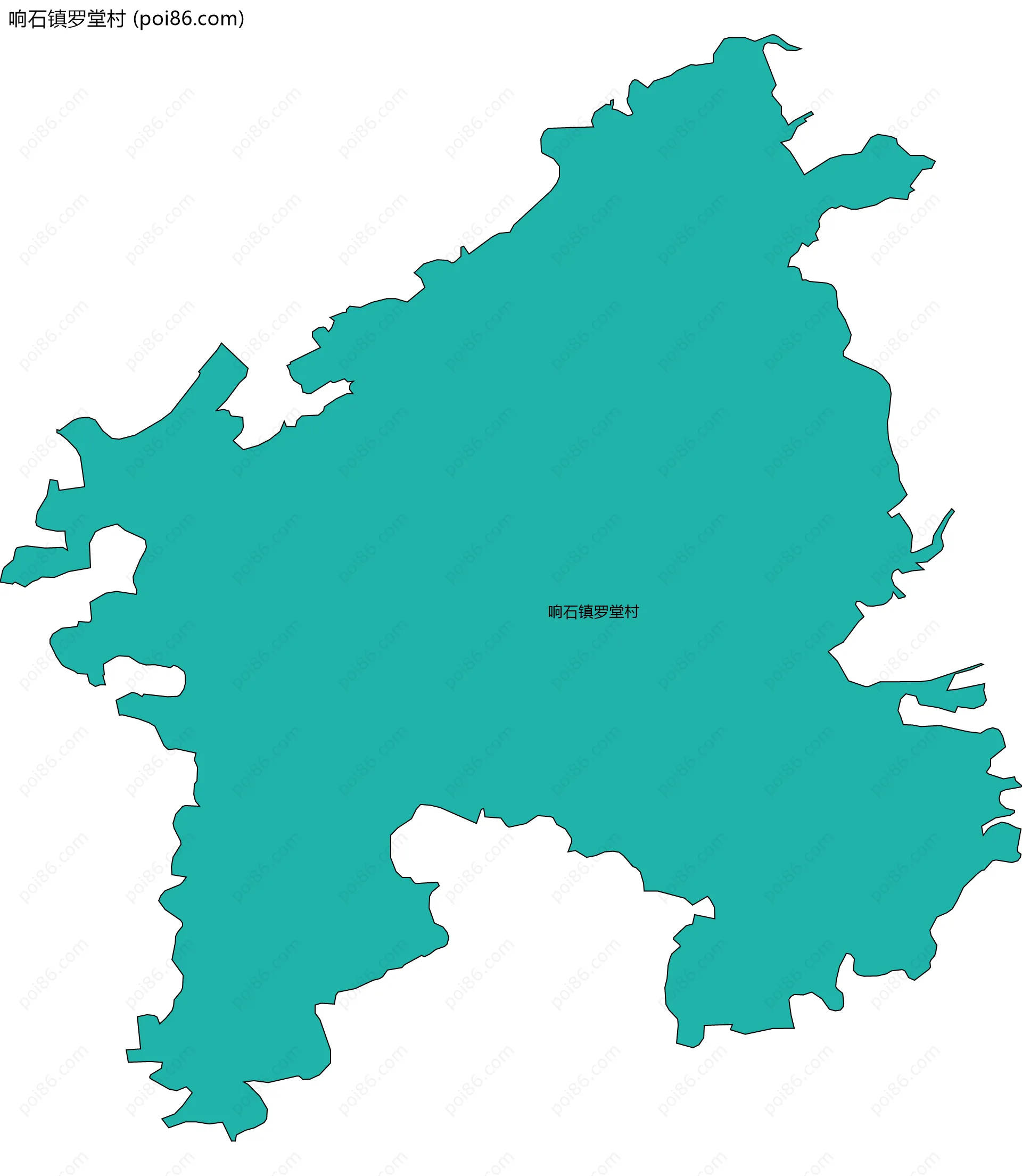 响石镇罗堂村边界地图