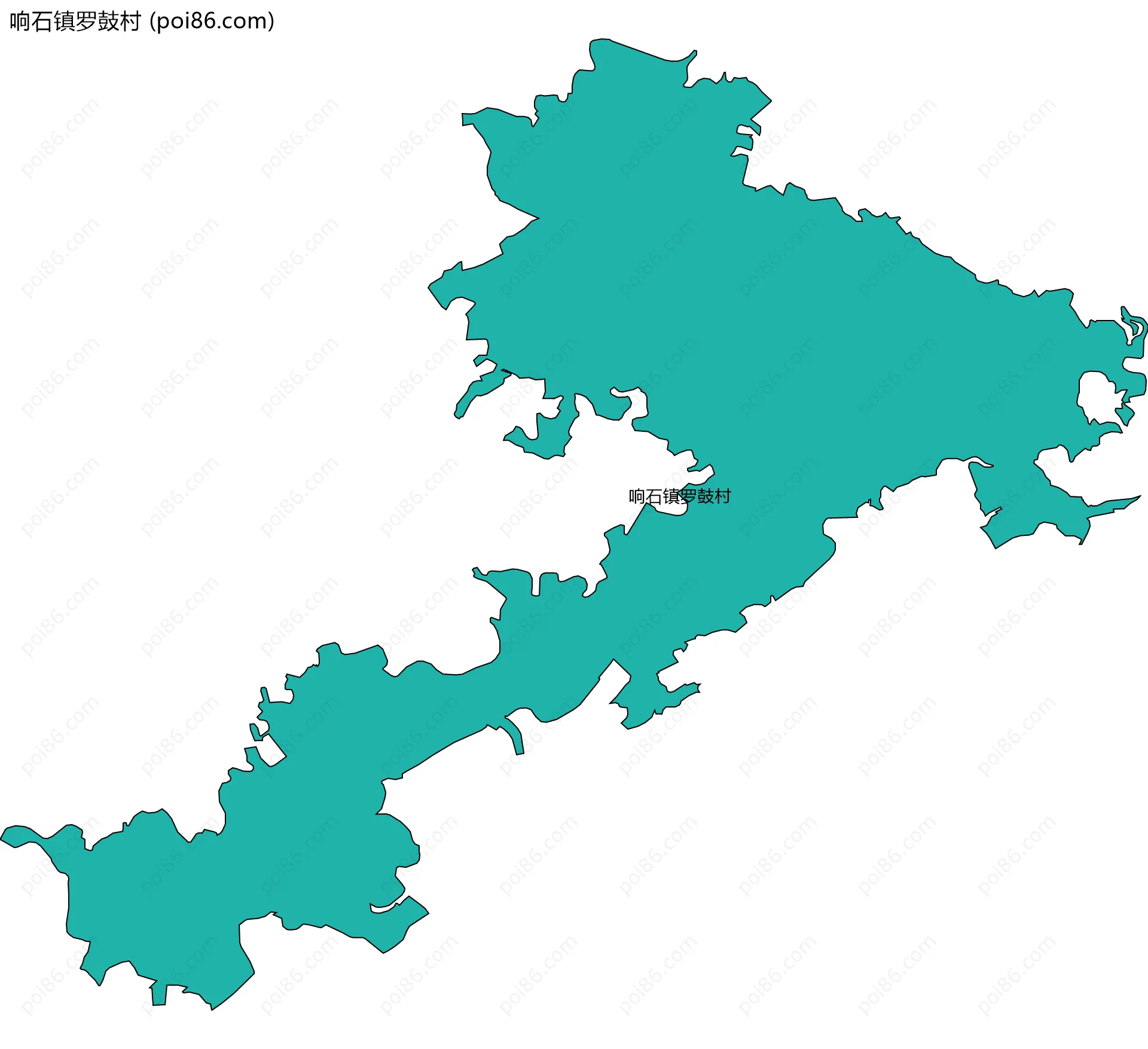 响石镇罗鼓村边界地图