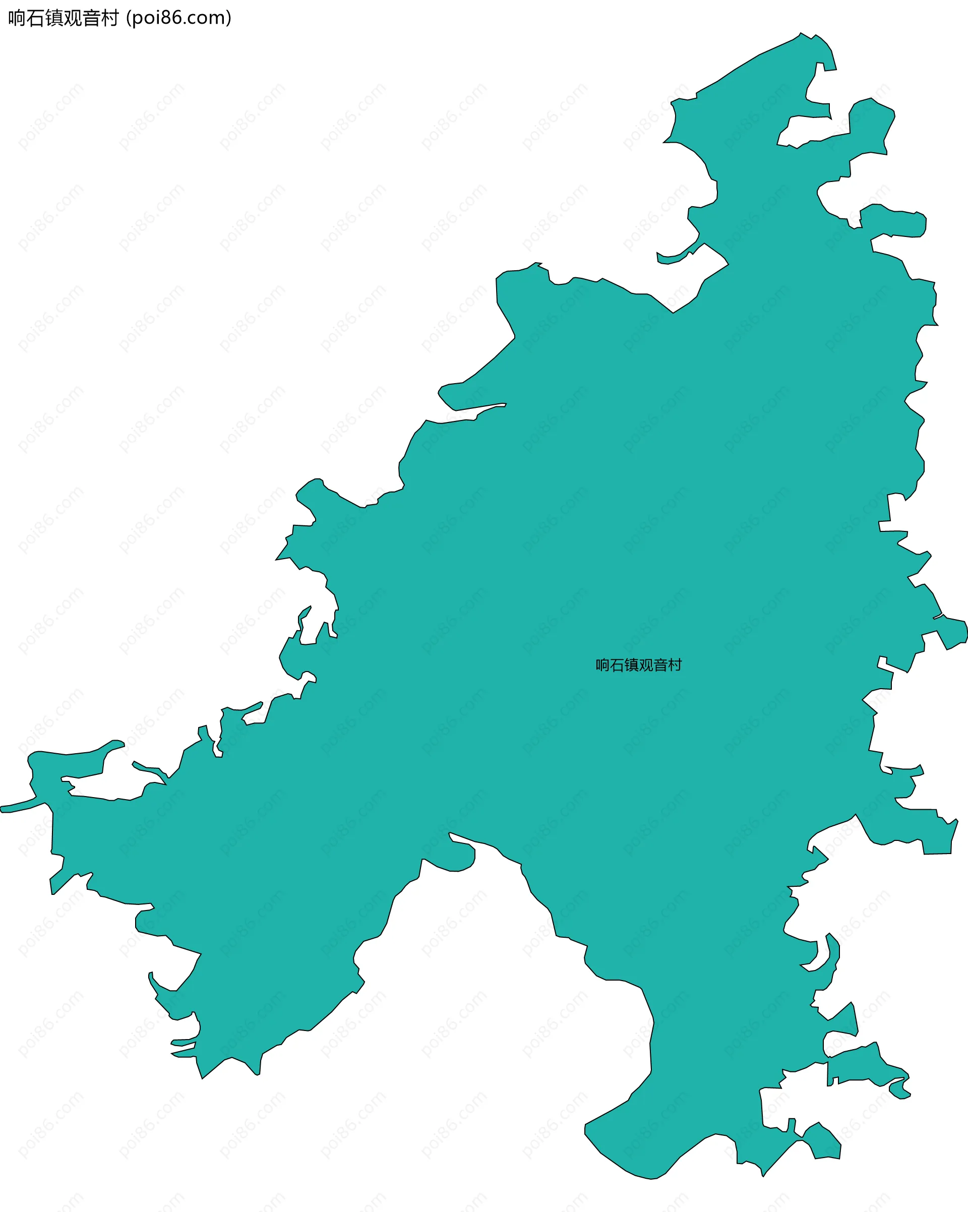 响石镇观音村边界地图