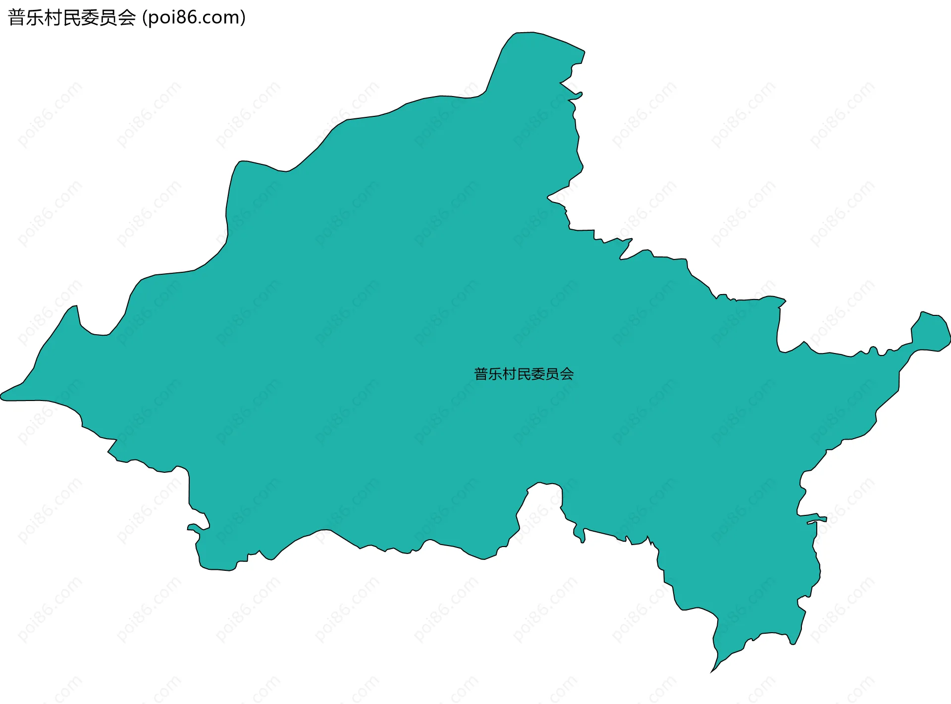 普乐村民委员会边界地图