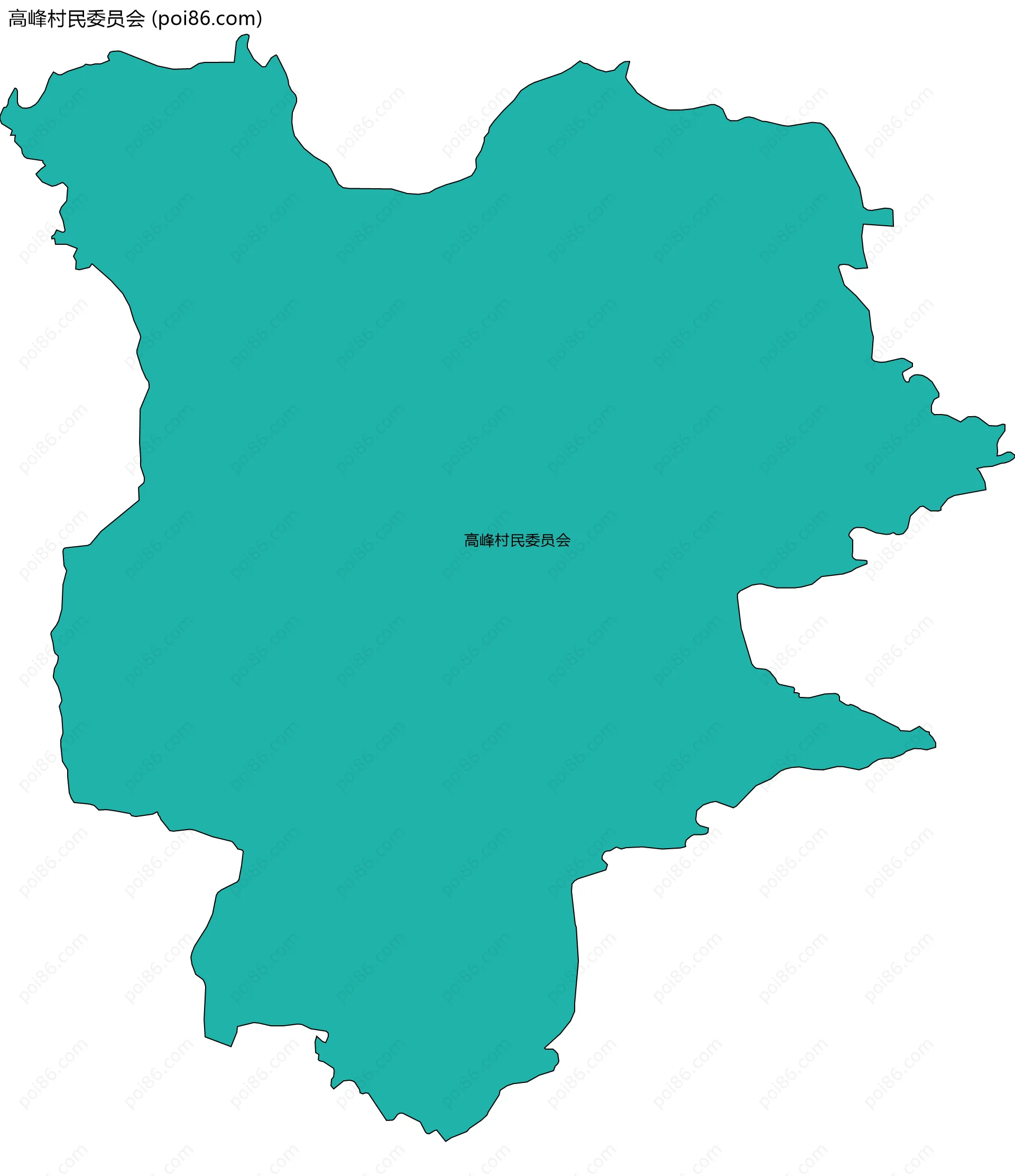 高峰村民委员会边界地图