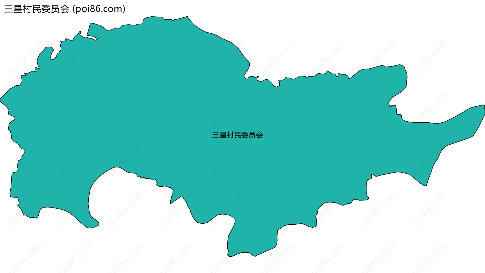 三星村民委员会边界地图