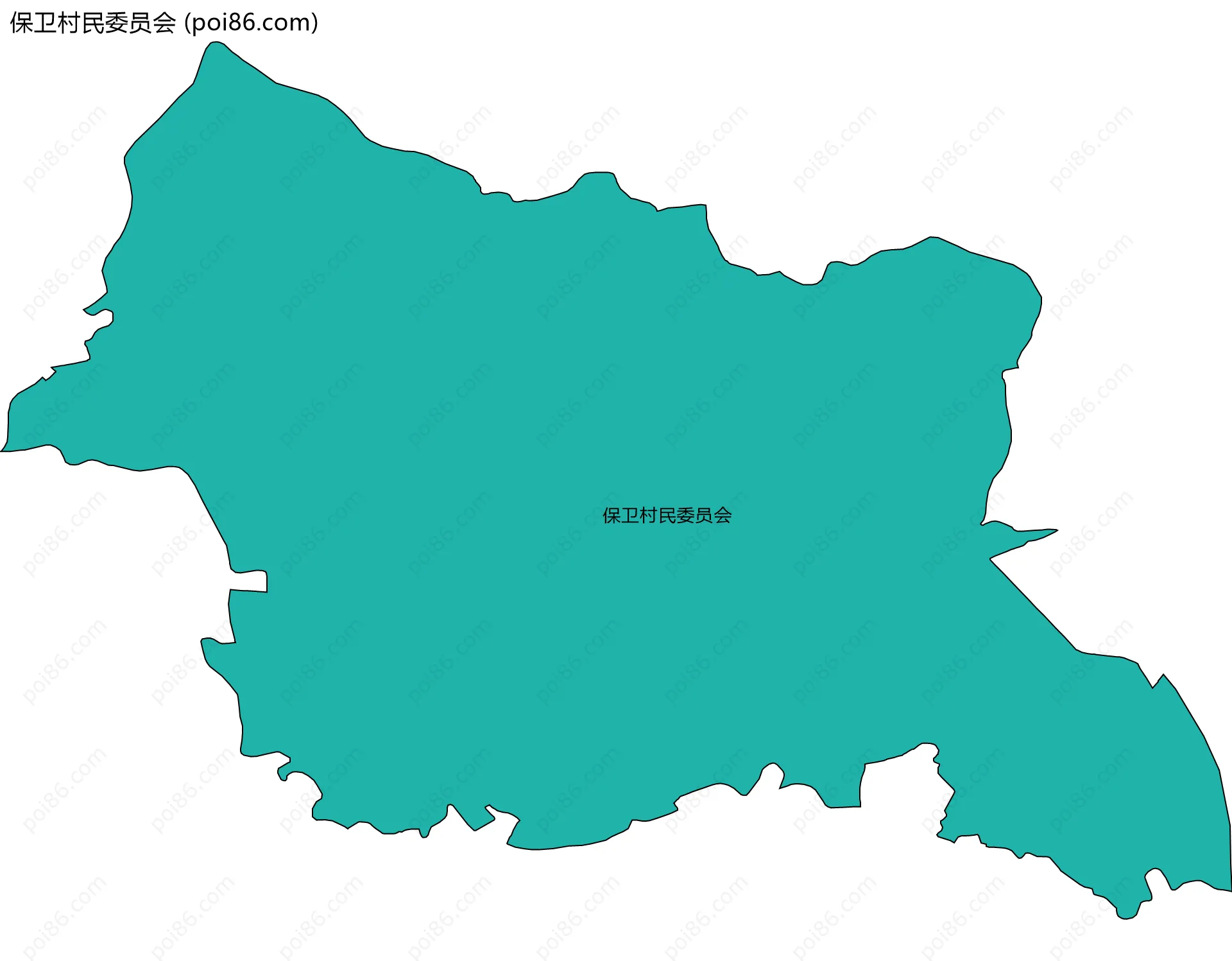 保卫村民委员会边界地图